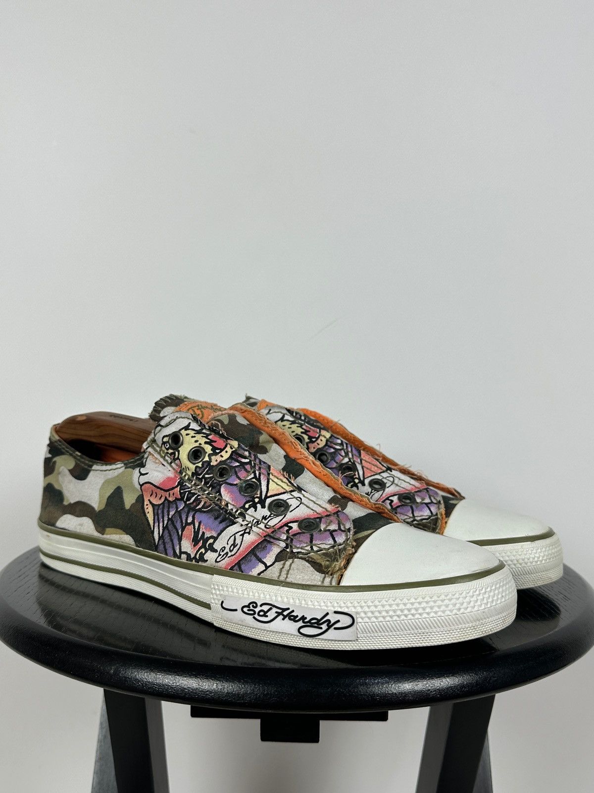 Ed Hardy Vintage Ed Hardy Y2K Camo Tattoo Graphic Slip On Sneakers Size US 11 / EU 44 - 12 Thumbnail
