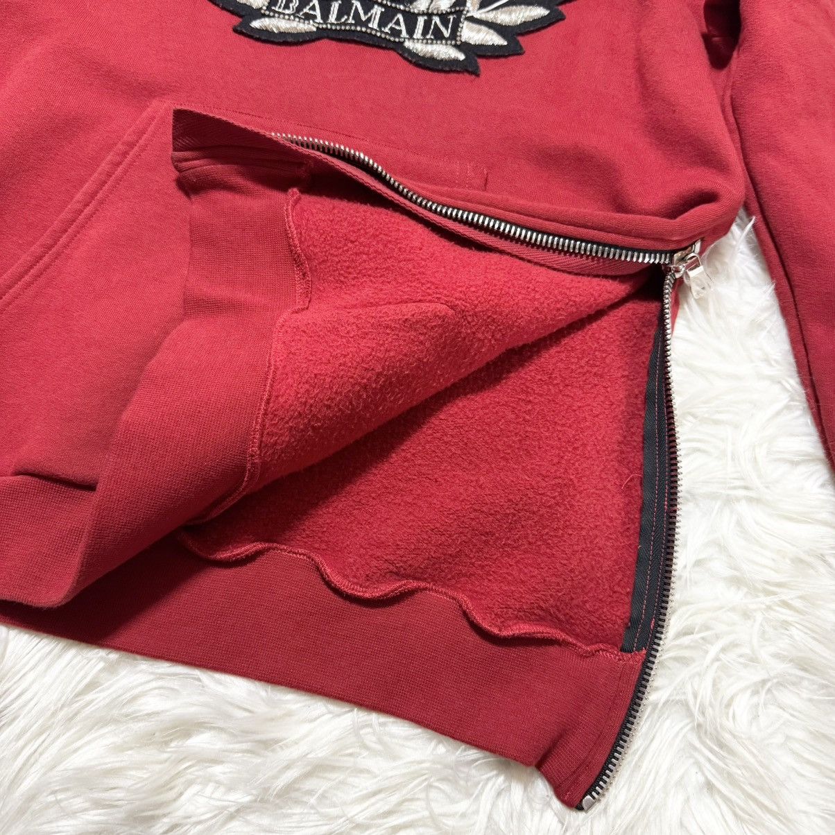 Balmain Balmain Homme Emblem Side Zip Hoodie Pullover Size US L / EU 52-54 / 3 - 6 Thumbnail