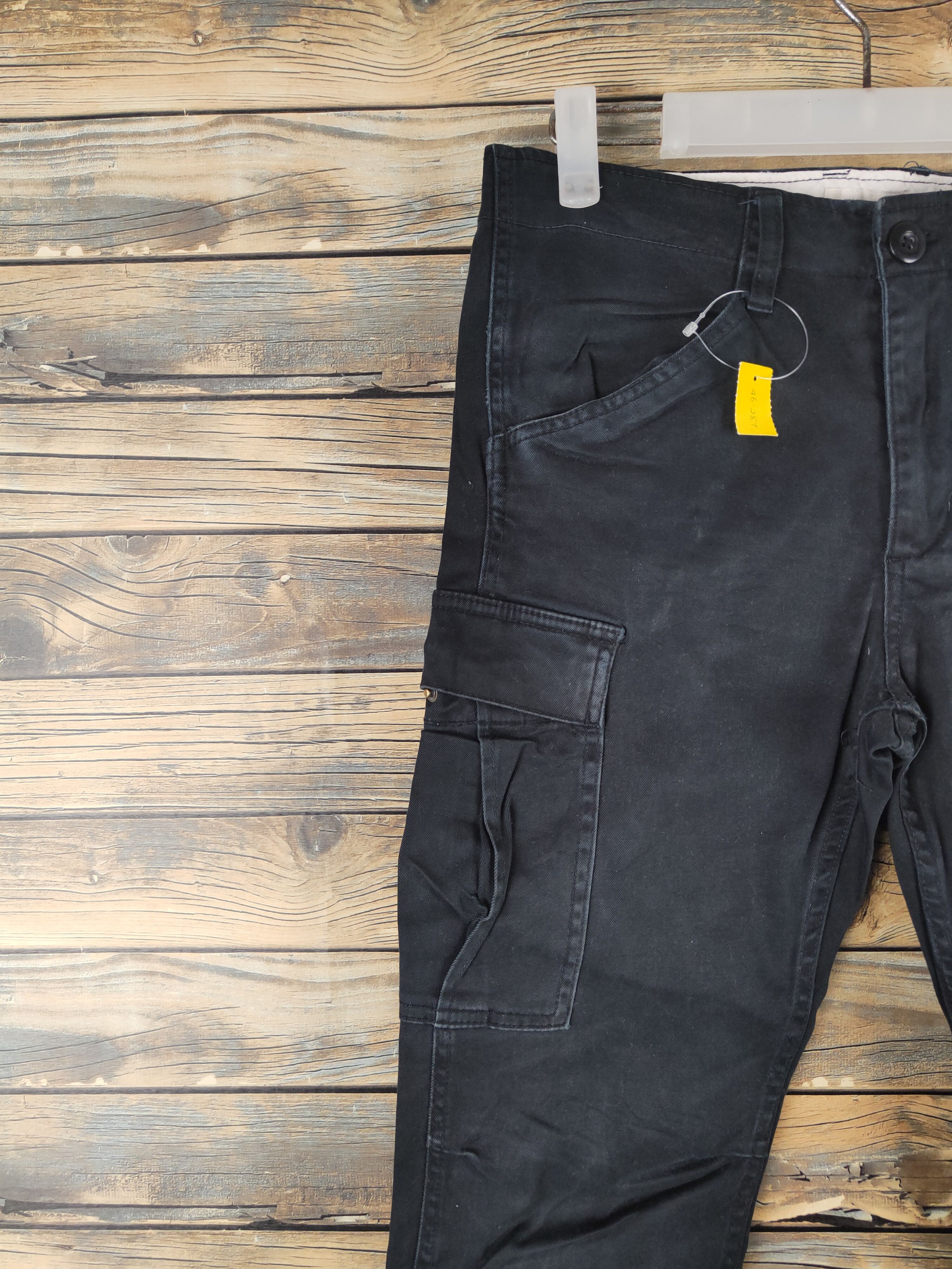 Japanese Brand DL Back Number Black Multipocket Cargo Pants #46-287T Size US 30 / EU 46 - 3 Thumbnail