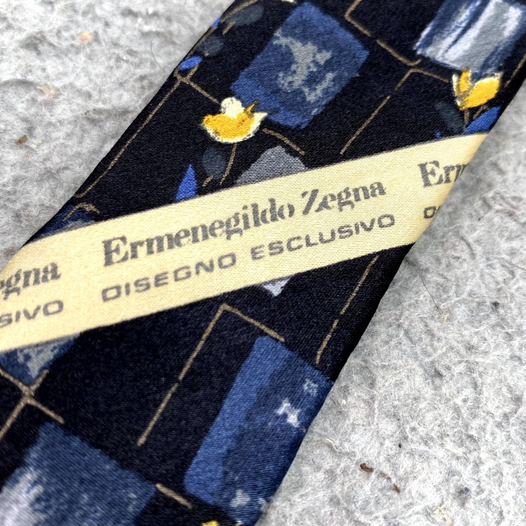 Ermenegildo Zegna ERMENEGILDO ZEGNA Necktie Men's Silk Blue Floral Classic Corpcore Business 90's Size ONE SIZE - 6 Thumbnail