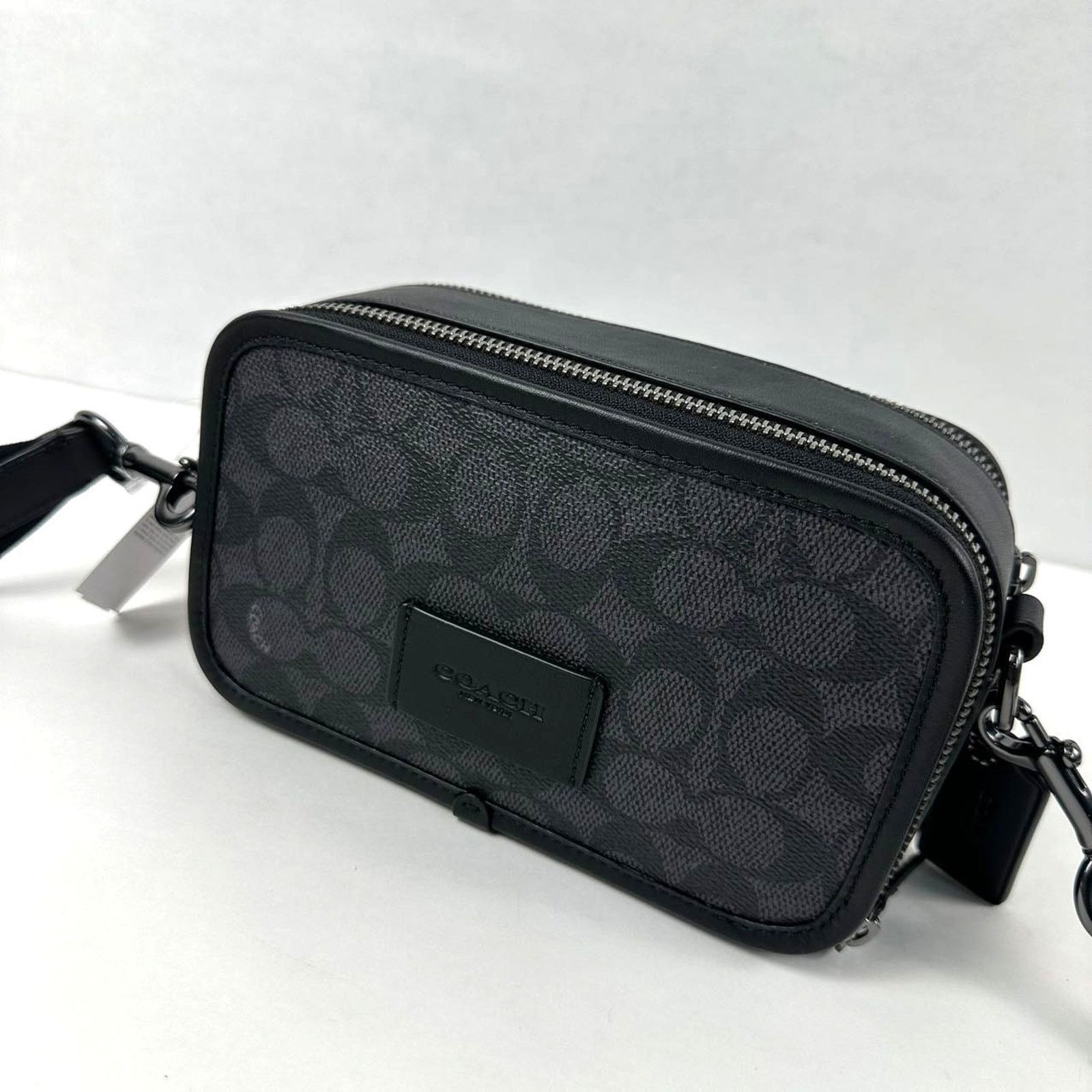 Coach Coach Men's Wyatt Crossbody Bag Signature Canvas Black NWT Size ONE SIZE - 3 Thumbnail