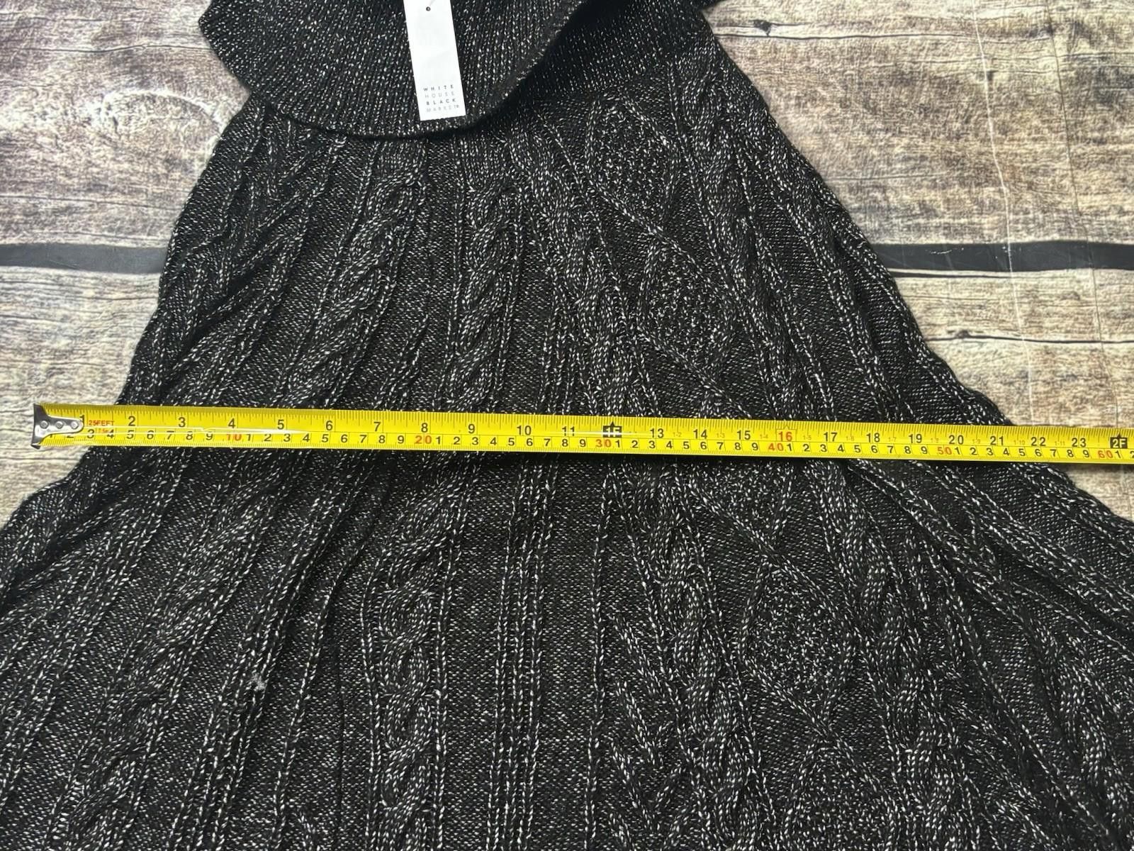 Other White House Black Market Poncho Sweater Womens M/L Ecru Marl Size L / US 10 / IT 46 - 8 Thumbnail