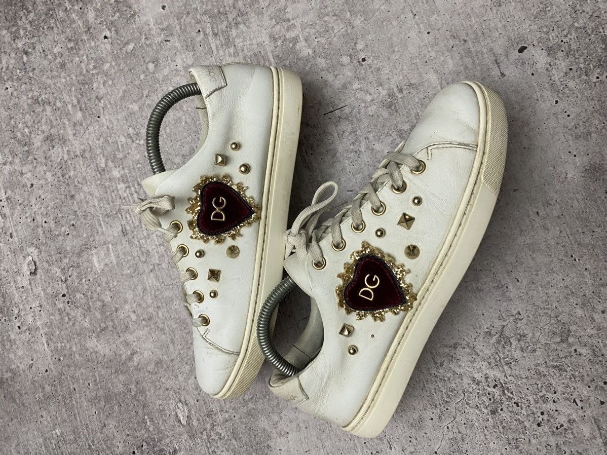 Dolce & Gabbana 🔥Dolce & Gabbana hear leather sneakers Size US 8 / IT 38 - 5 Thumbnail