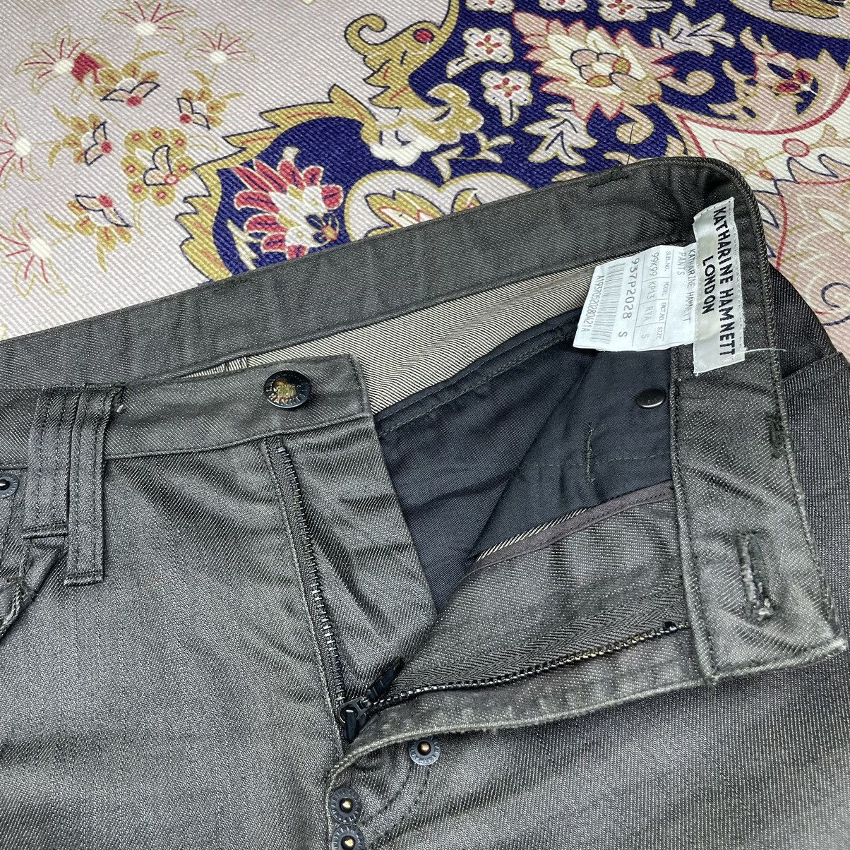 Katharine Hamnett London A20 Katharine Hamnett London Dark Brown Coated Jeans Size US 30 / EU 46 - 10 Thumbnail