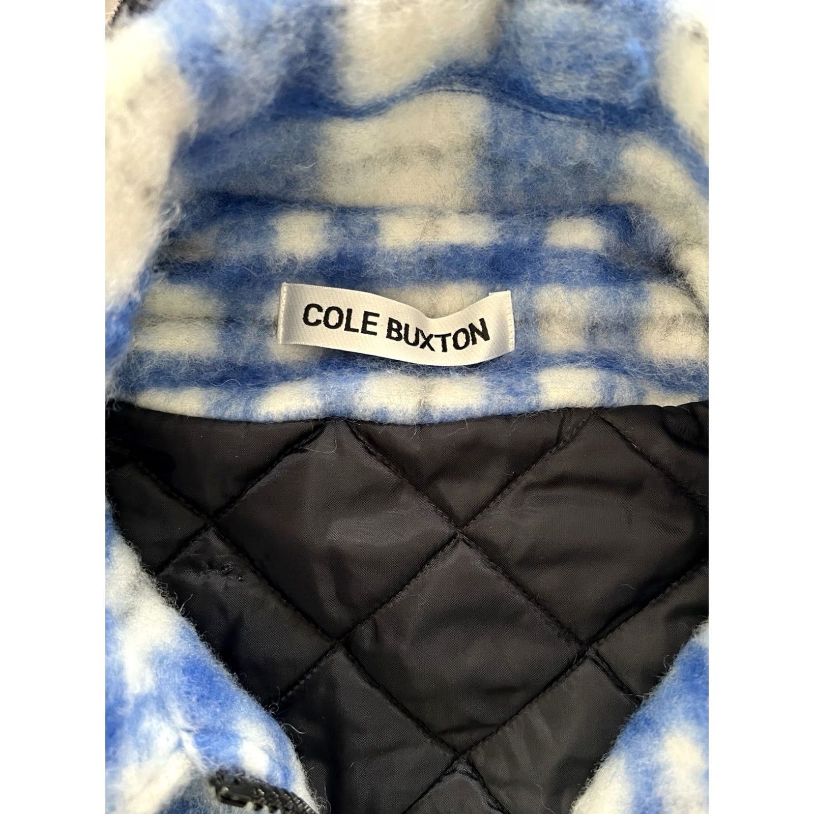 Cole Buxton COLE BUXTON OverShirt Jacket Wool Flannel Check Blue XL Men’s Bomber Full Zip Shirt Size US XL / EU 56 / 4 - 6 Thumbnail