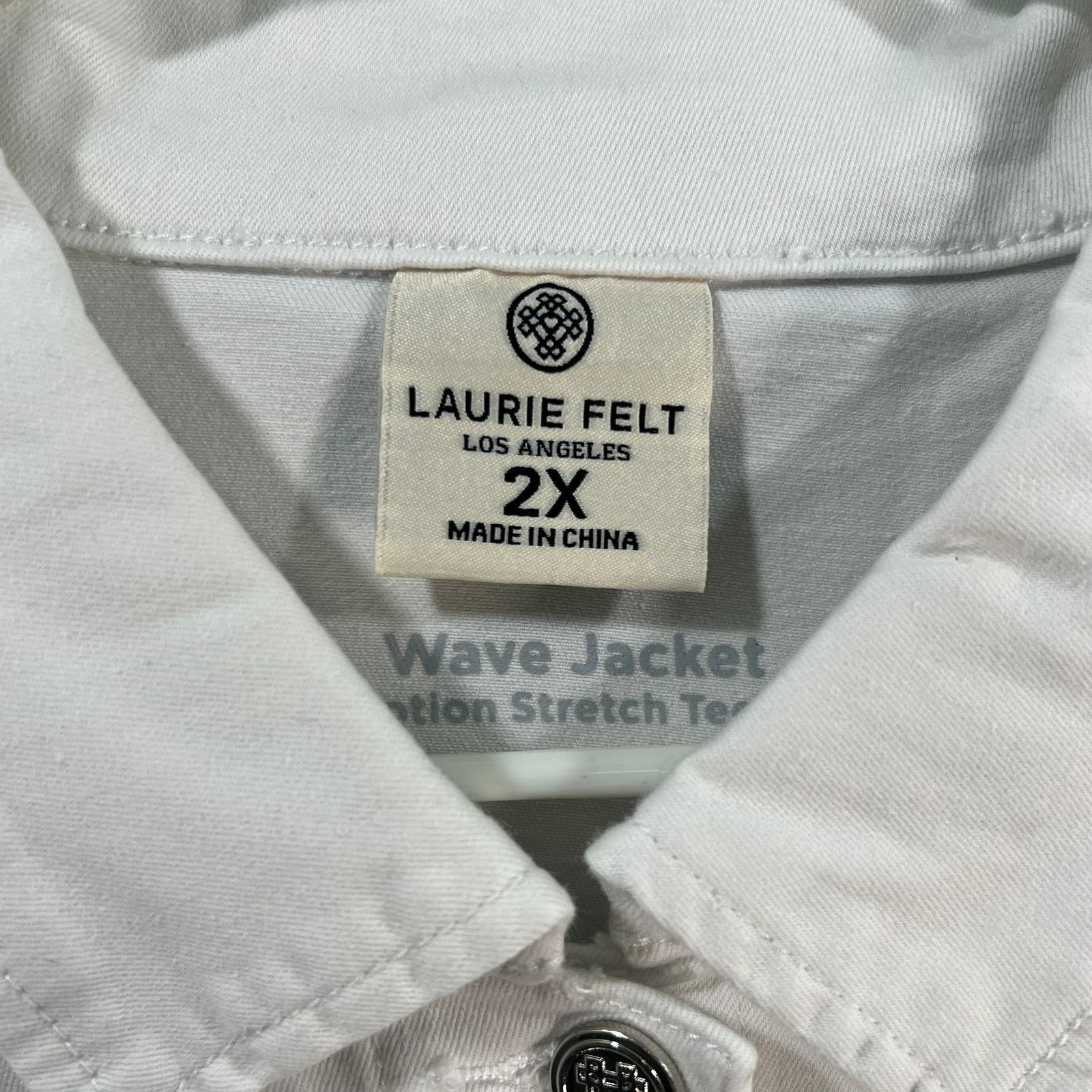 Other Lauire Felt Wave Denim Jacket with Embroidery Size2X White Size XXL / US 16-18 / IT 52-54 - 4 Thumbnail