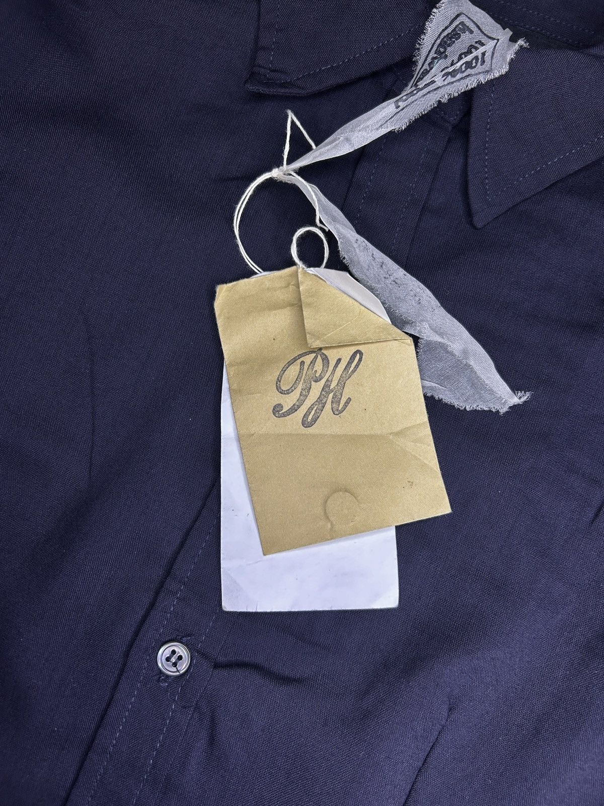 Paul Harnden Shoemakers Navy Wool Button Up Shirt Size S / US 4 / IT 40 - 11 Thumbnail