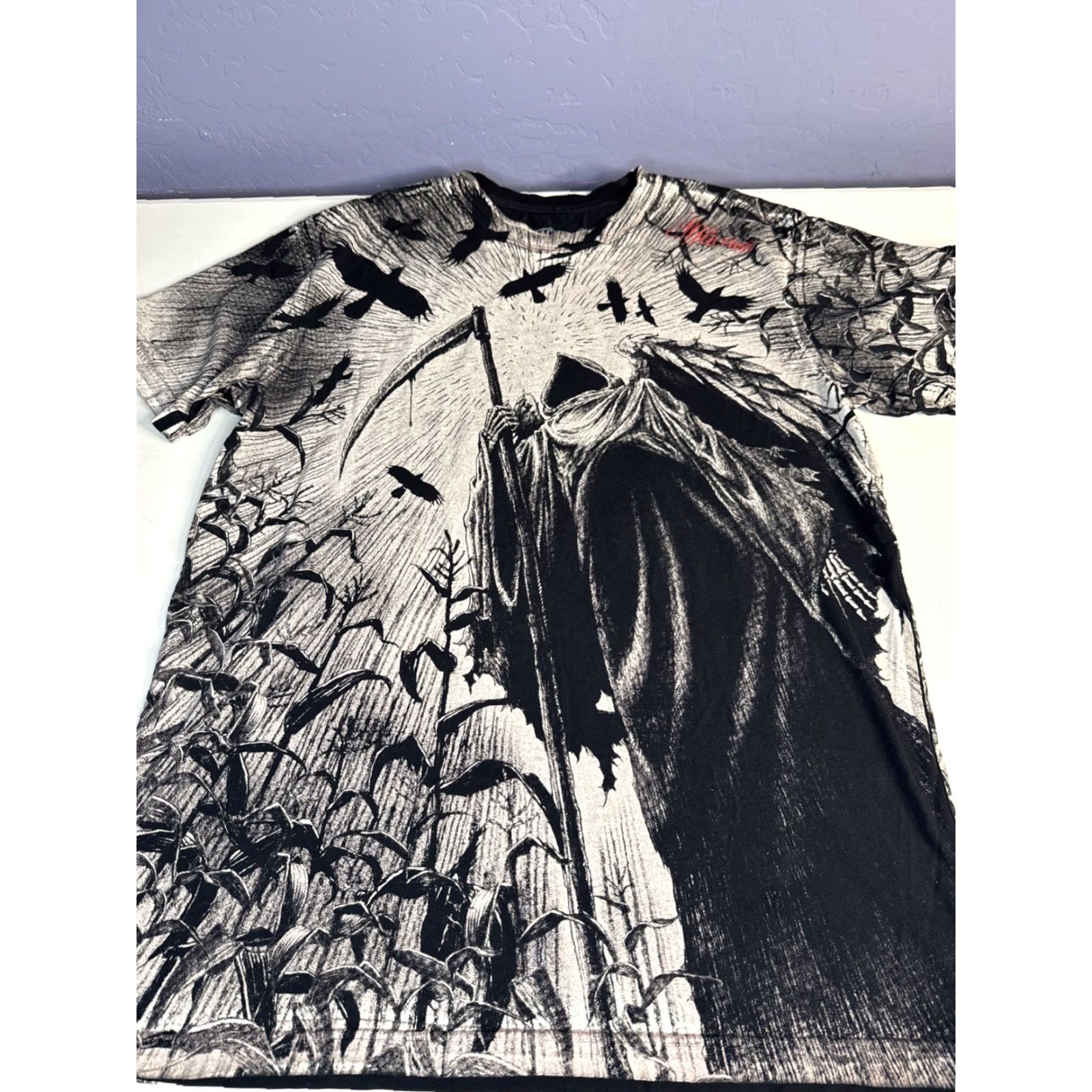 Affliction Affliction T-Shirt Grim Reaper Made In USA All Over Print XL Men Multicolor Y2K Size US XL / EU 56 / 4 - 2 Thumbnail