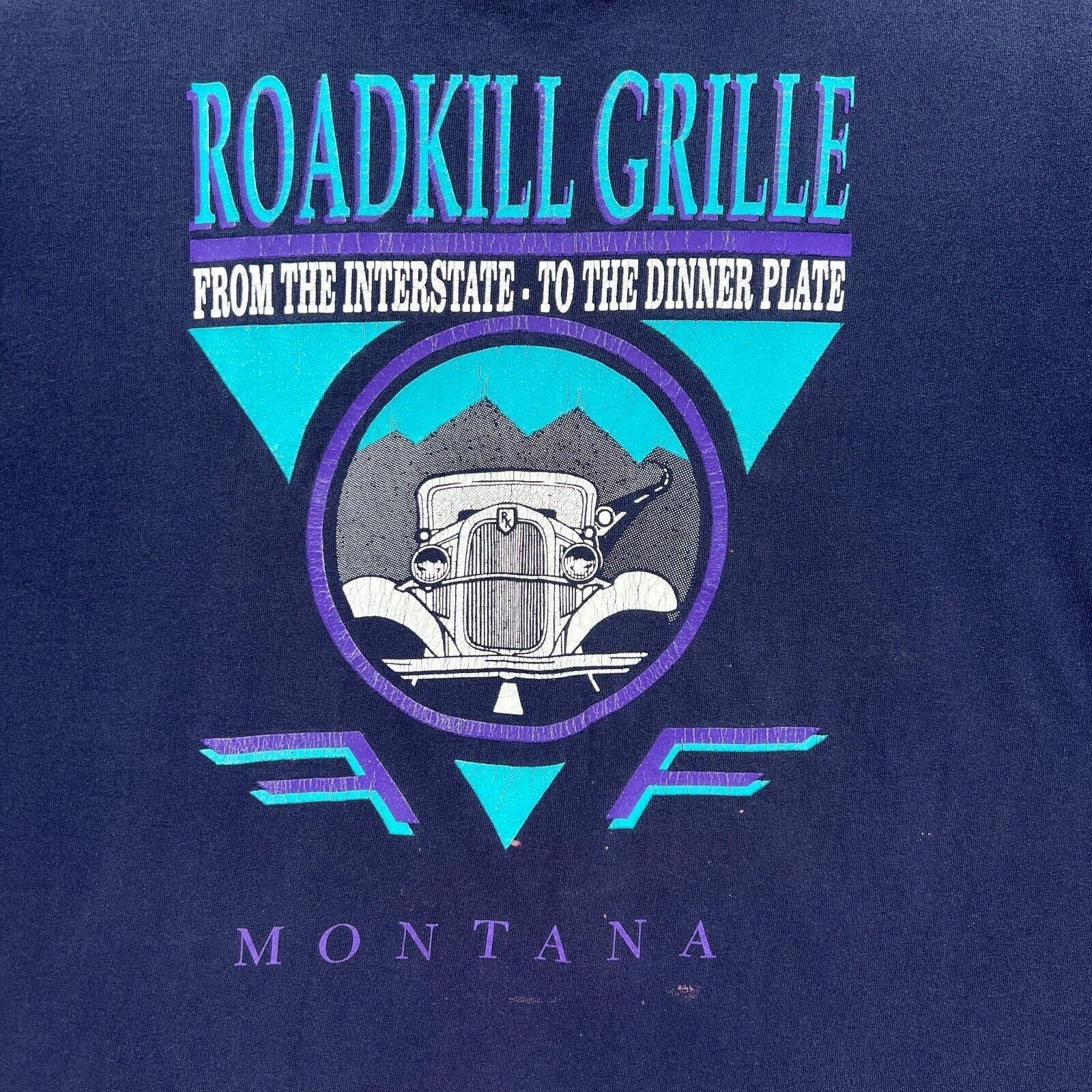 Gildan Vintage 90's Roadkill Grille Montana USA T Shirt Men XL Menu Size US XL / EU 56 / 4 - 3 Thumbnail