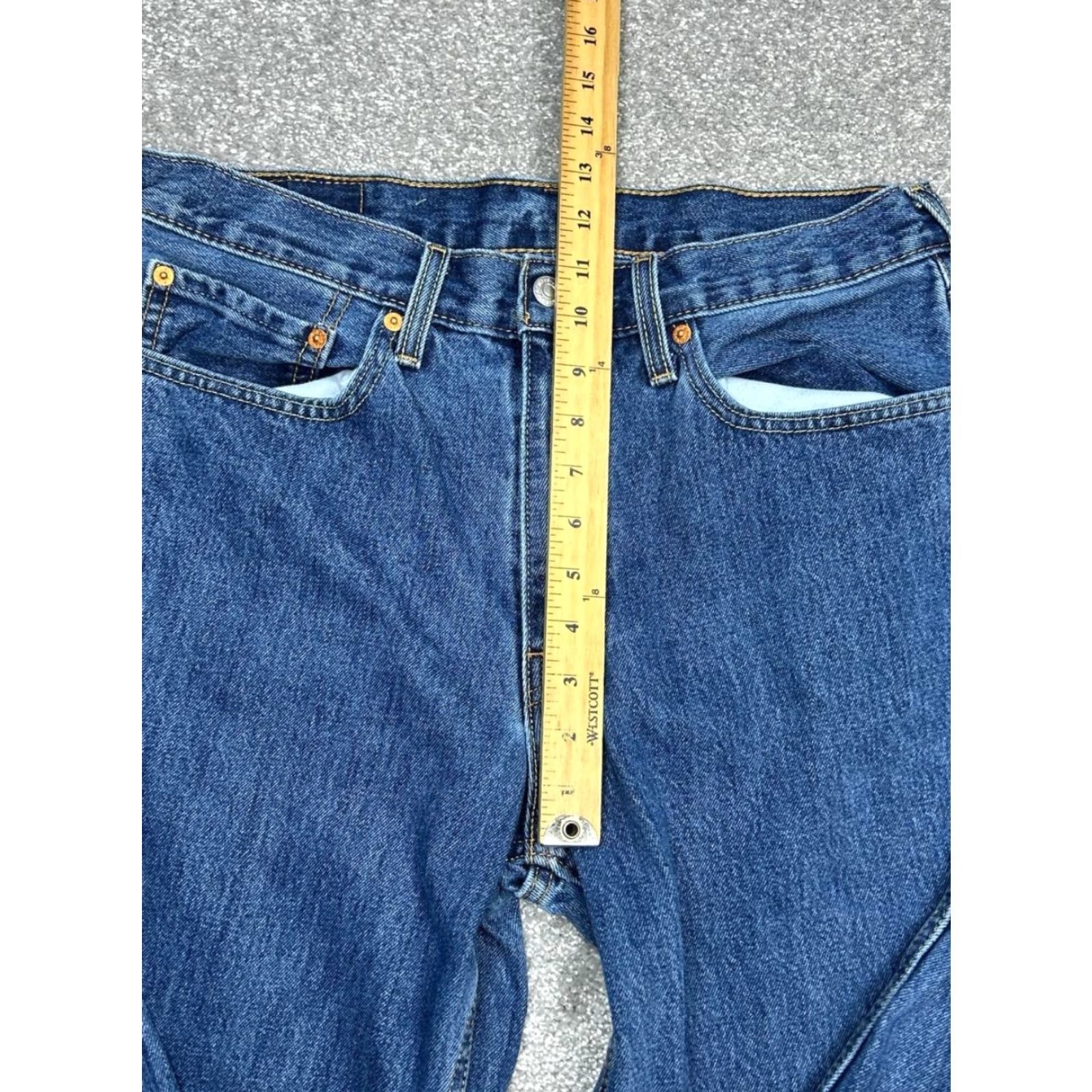 Levi's Levi's 550 Jeans Mens 34 Blue Denim Cotton Stretch Relaxed Fit Straight Leg 32x31 Size US 34 / EU 50 - 4 Thumbnail