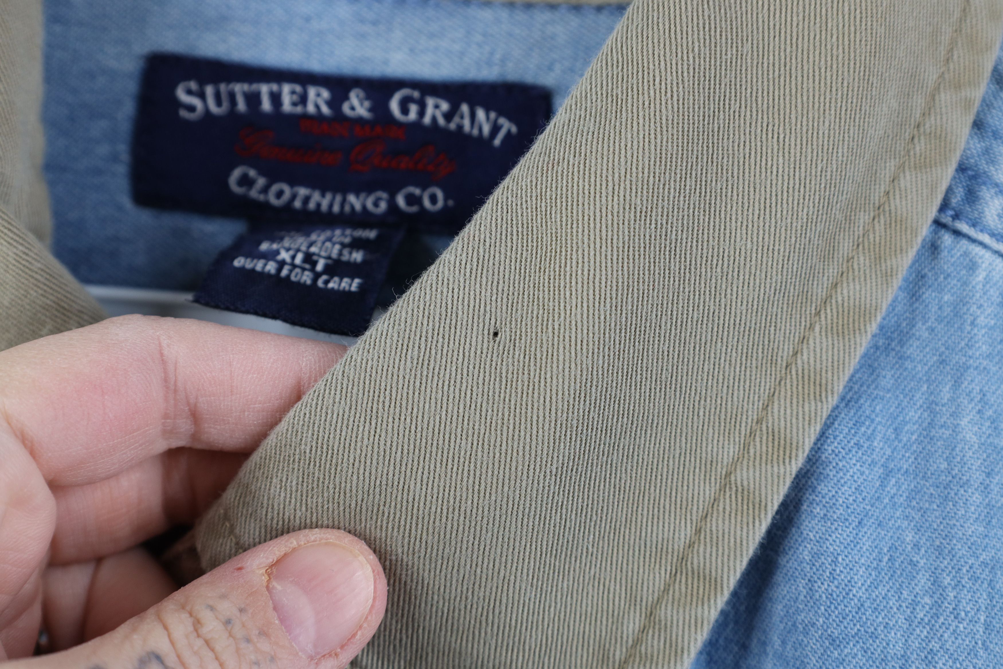Vintage Vintage 90s Streetwear Stonewashed Denim Button Down Shirt Size US XL / EU 56 / 4 - 4 Thumbnail