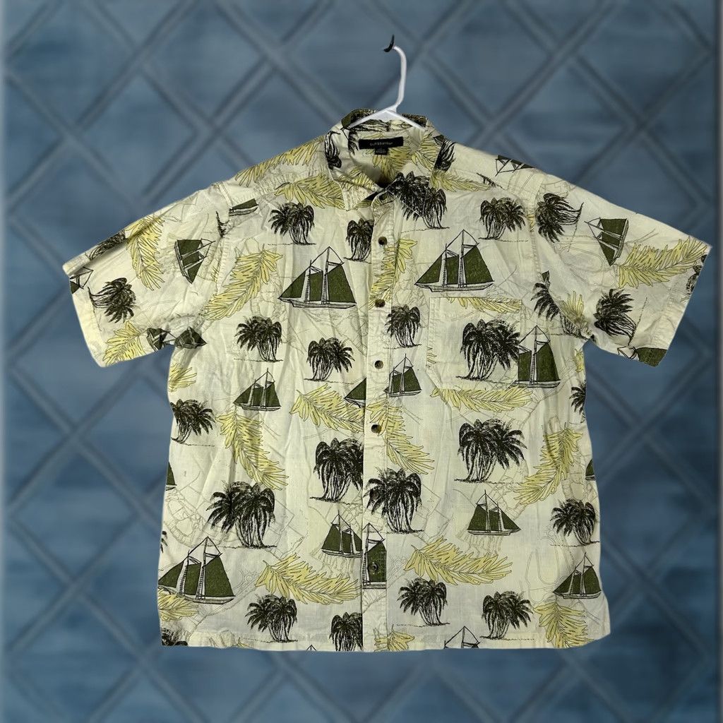 Croft & Barrow Croft&Barrow Button Up Hawaiin Shirt Mens XL Short Sleeve Summer Palm Graphic Shirt Male XL Hawaiian Festive Aloha Festival Mens Size US XL / EU 56 / 4 - 1 Thumbnail