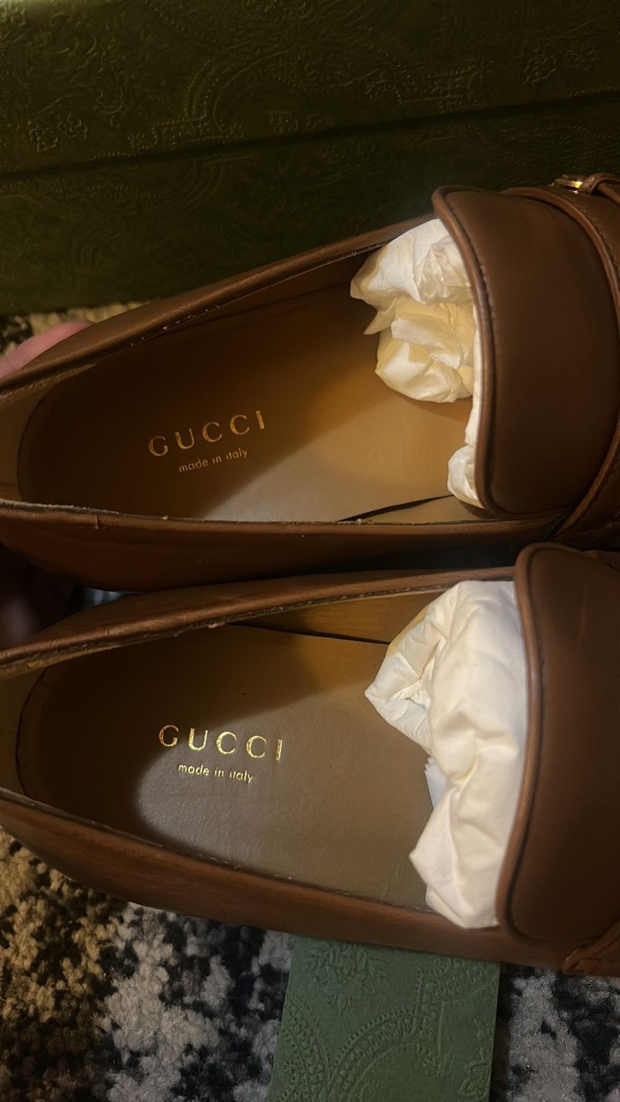 Gucci Gucci GG Logo Moccasin Leather Loafer Cuir Brown Size US 9 / IT 39 - 4 Thumbnail
