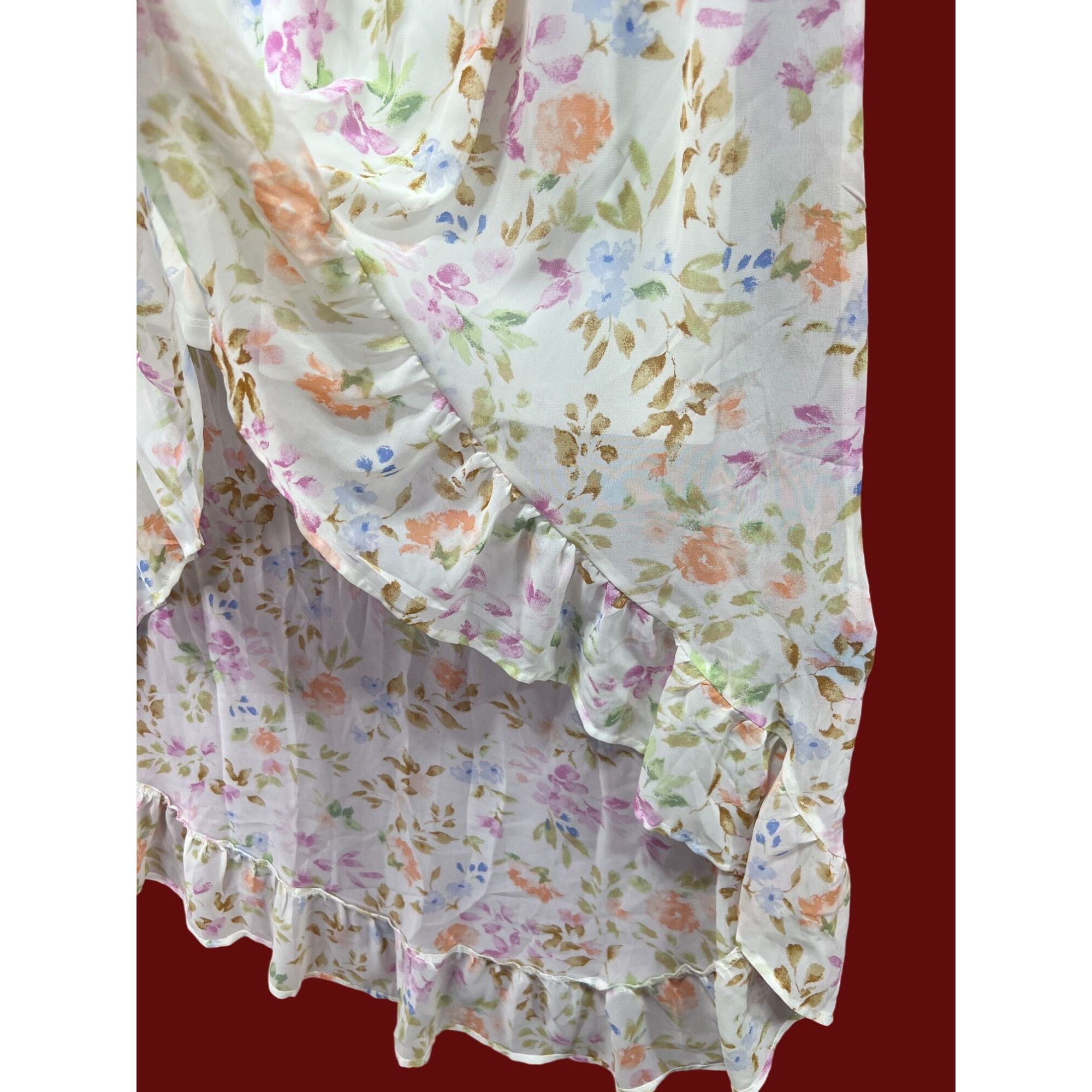 rue21 Rue 21 - Women's Summer Sleeveless High Low Hem Ruffle Flora Size M / US 6-8 / IT 42-44 - 20 Thumbnail