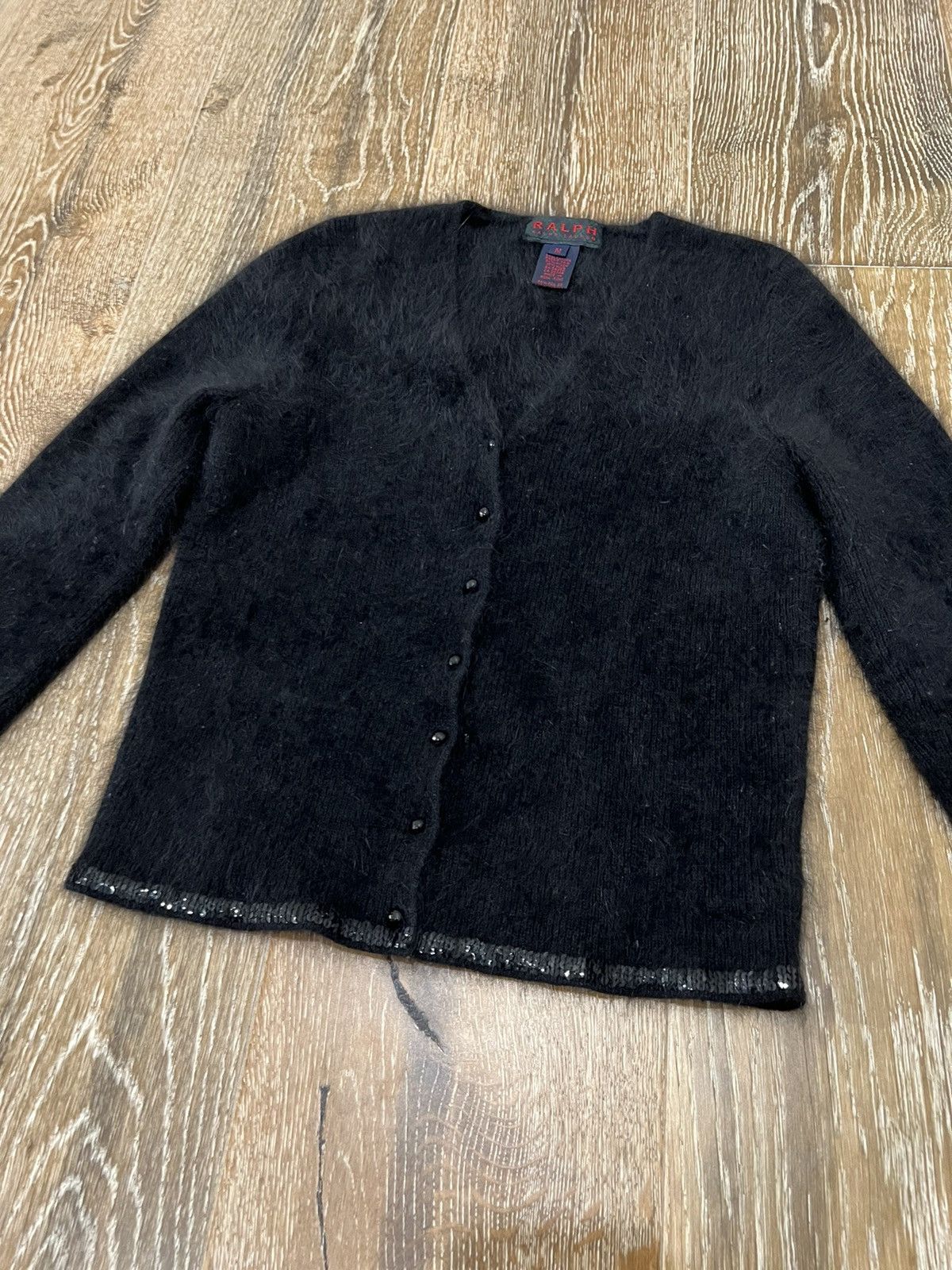 Polo Ralph Lauren Womens ralph ralph lauren angora rabbit hair mohair cardigan Size M / US 6-8 / IT 42-44 - 3 Thumbnail