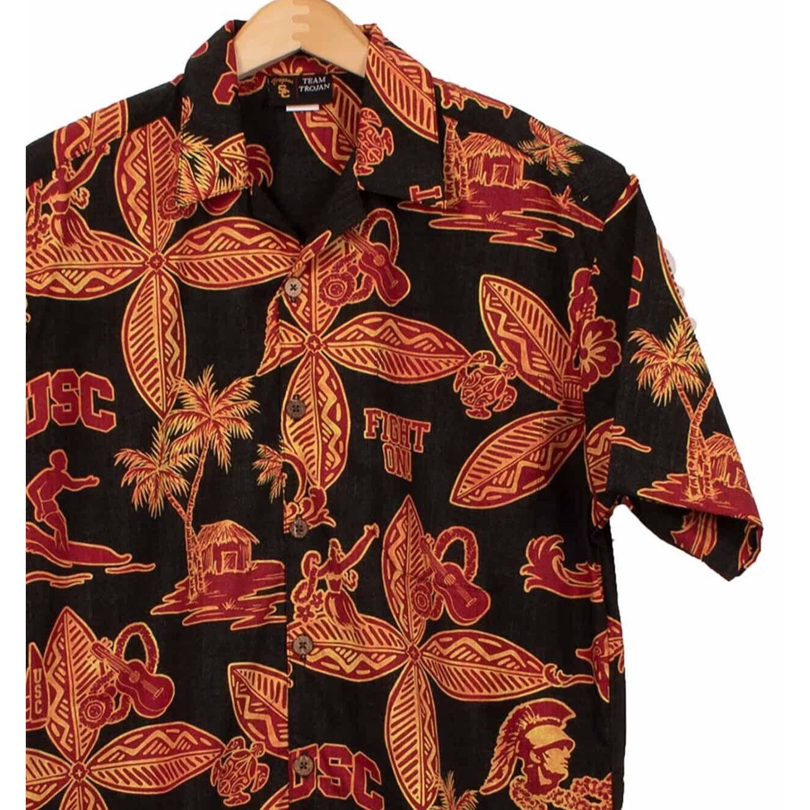 Other USC Team Trojans NCAA Luau Hawaiian Surfing Button Up Sz. M Size US M / EU 48-50 / 2 - 4 Thumbnail