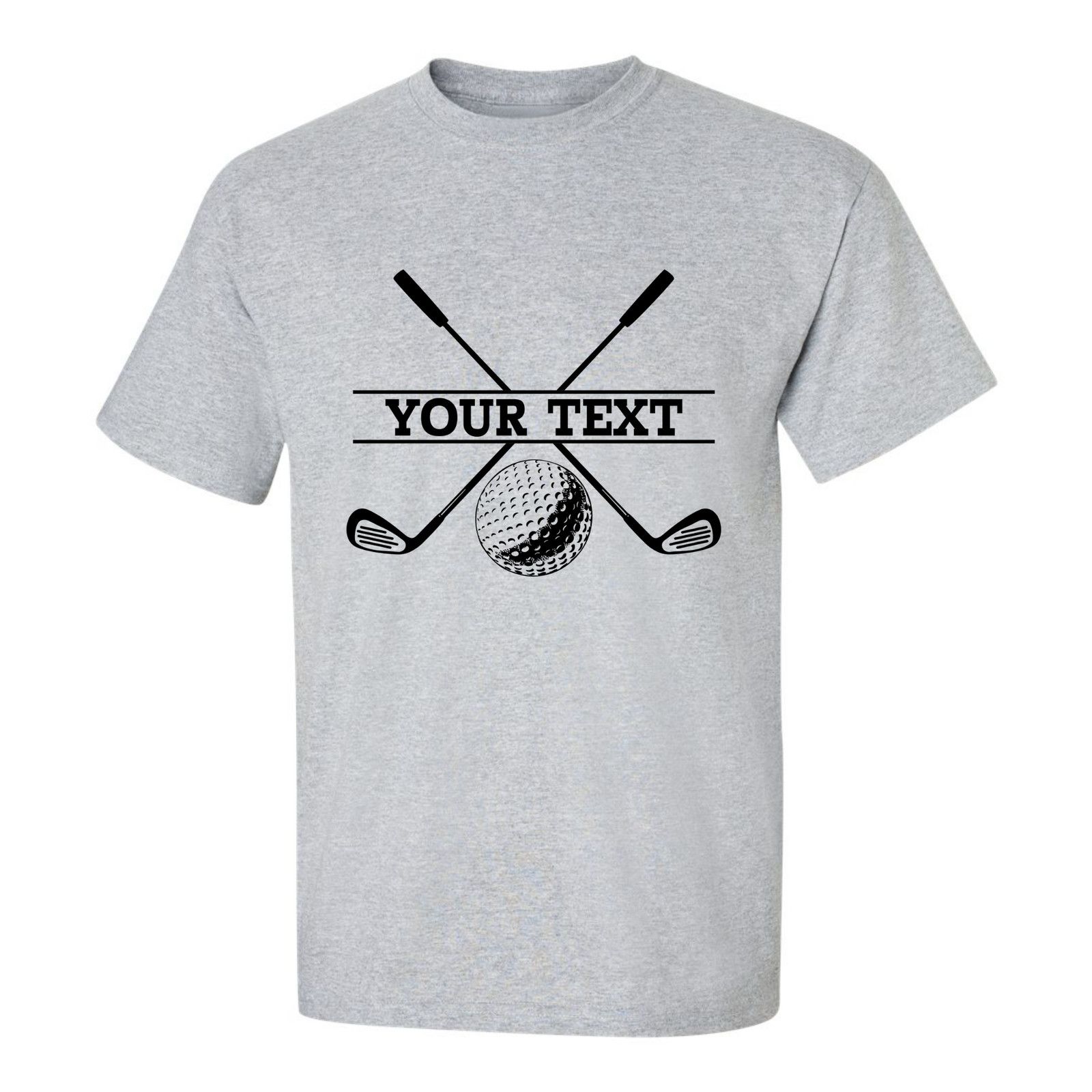 Gildan Personalized Golf Ball Crossed Clubs YOUR NAME T-Shirt Size US L / EU 52-54 / 3 - 9 Thumbnail