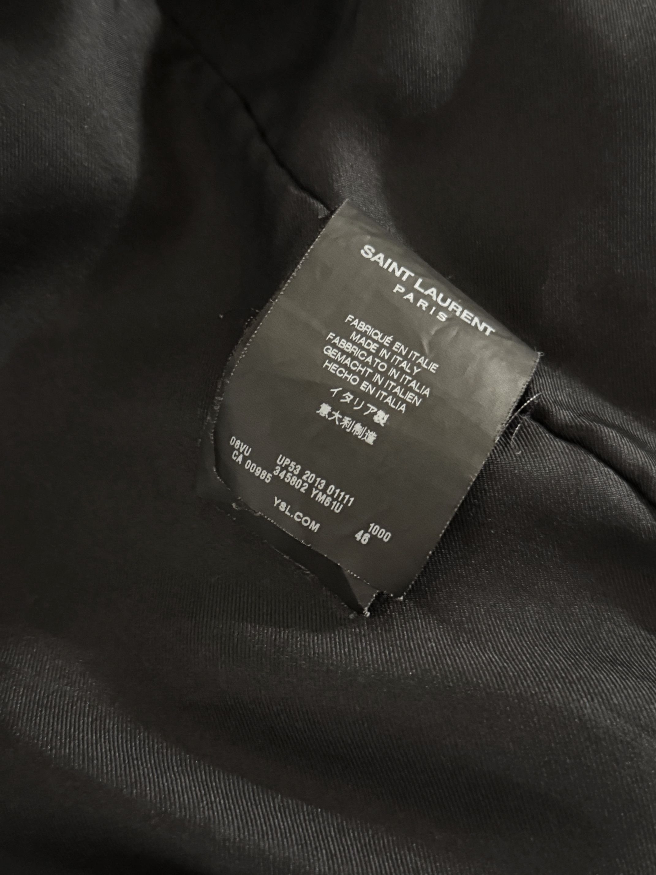 Hedi Slimane × Saint Laurent Paris 2013 Satin Teddy Souvenir Bomber Jacket Size US S / EU 44-46 / 1 - 13 Thumbnail