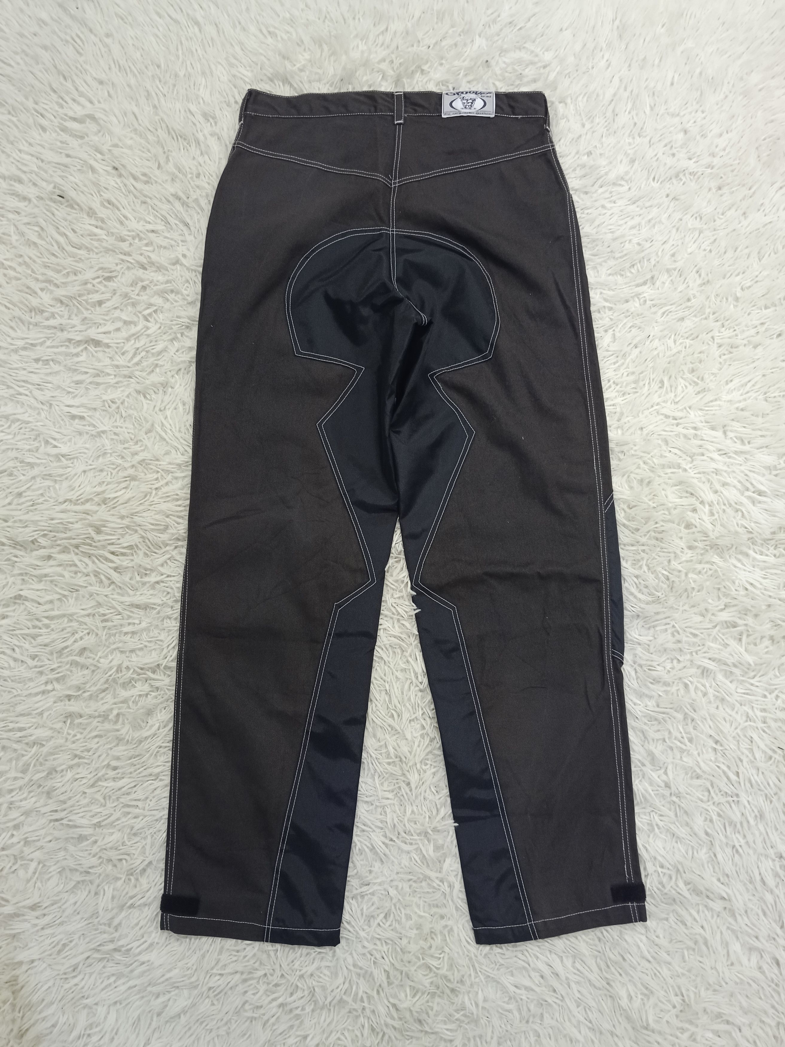Japanese Brand INSANE 90s🔥GROOVE DUSTERS WIDE PANTS PACTHWORK PANTS Size US 30 / EU 46 - 2 Thumbnail