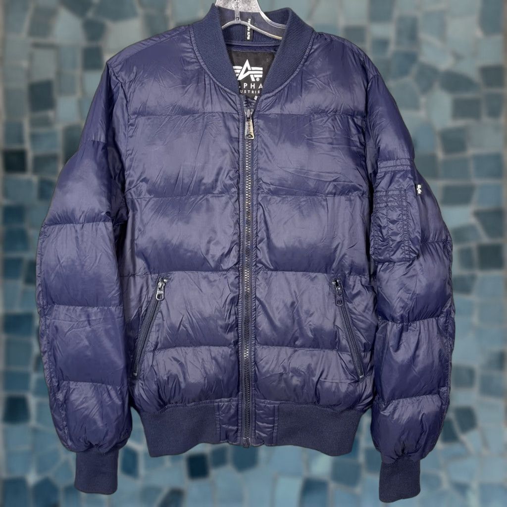 Alpha Industries Alpha Industries Jacket Mens S MA-1 Bomber Flight Quilted Puffer Full Zip Size US XL / EU 56 / 4 - 1 Thumbnail