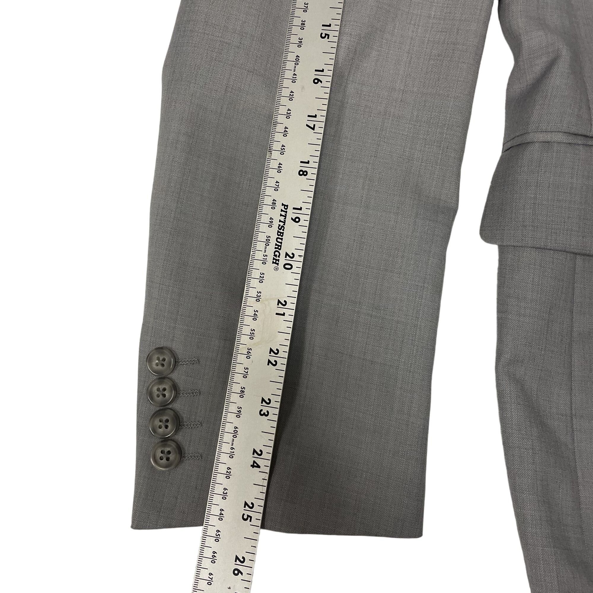Perry Ellis NEW Perry Ellis Silver Sport Coat 3 Btn MODERN Wool Jacket Size 40R - 9 Thumbnail