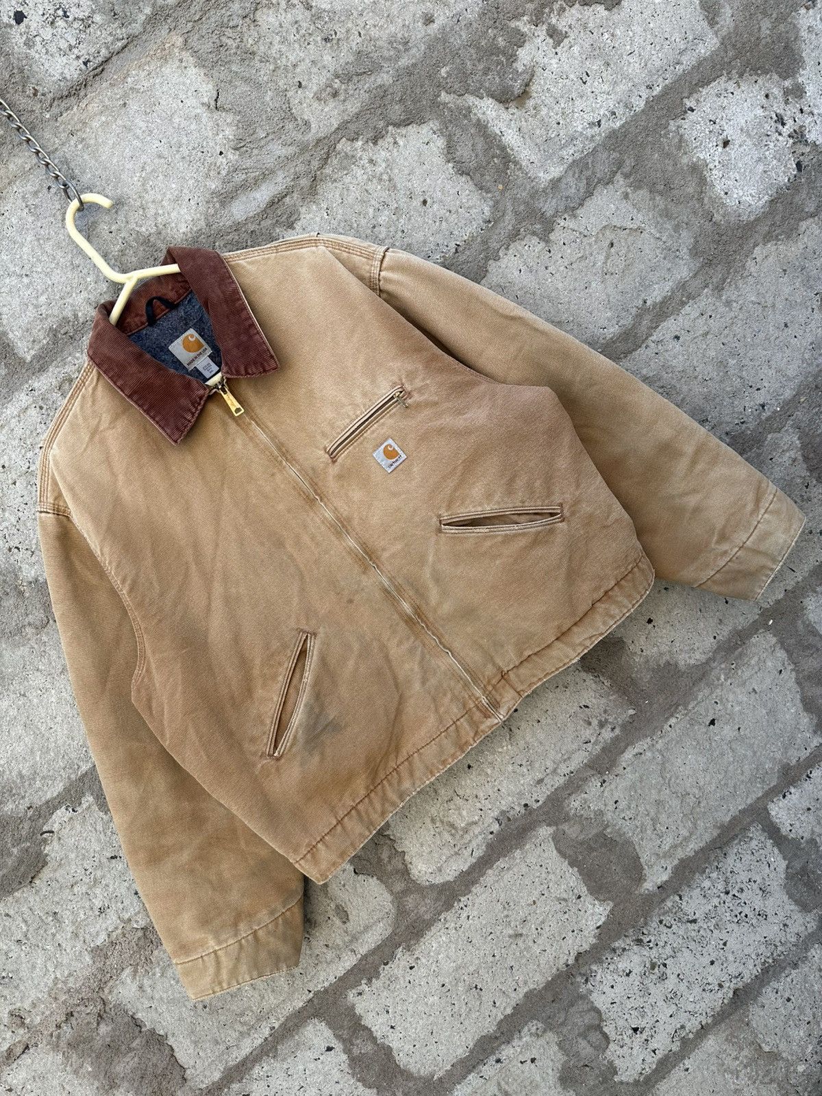 Carhartt 90's Faded Vintage Carhartt Detroit jacket J001 BRN Size US XXL / EU 58 / 5 - 2 Thumbnail