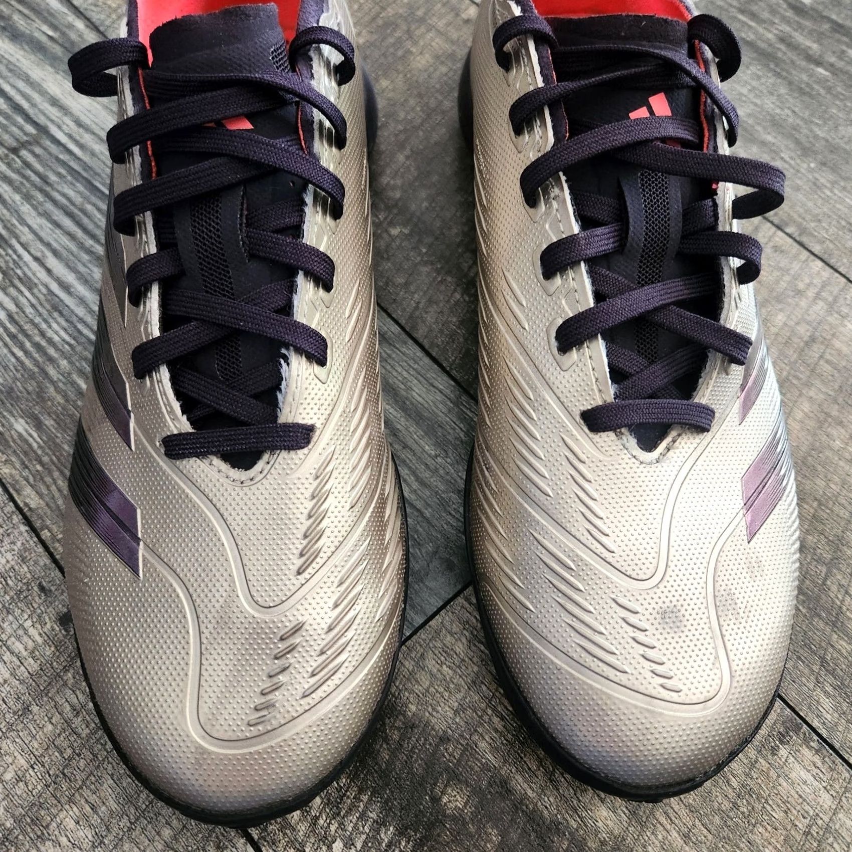 Adidas Adidas Predator League TF Futbol Soccer Cleats Mens 6.5 Metallic Silver Size US 7 / EU 40 - 2 Thumbnail