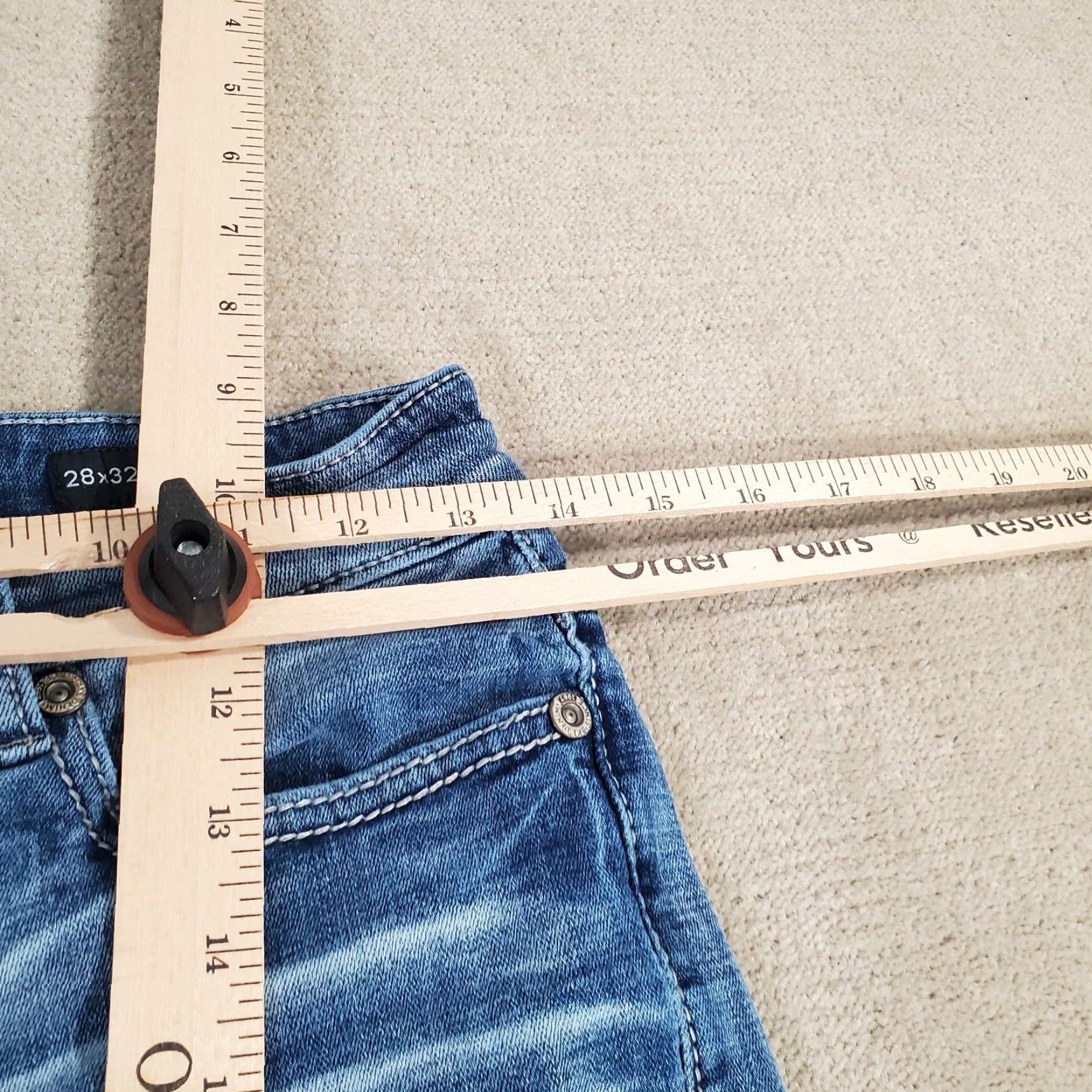 Vintage BKE Jeans Mens 28x32 Blue Alec Skinny Buckle Stretch Faded Medium Wash Denim Mens Size US 28 / EU 44 - 5 Thumbnail