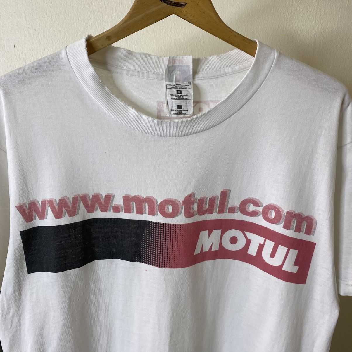 Vintage 1990s Motul Racing Lubricant Oil Promo T Shirt Size US L / EU 52-54 / 3 - 2 Thumbnail