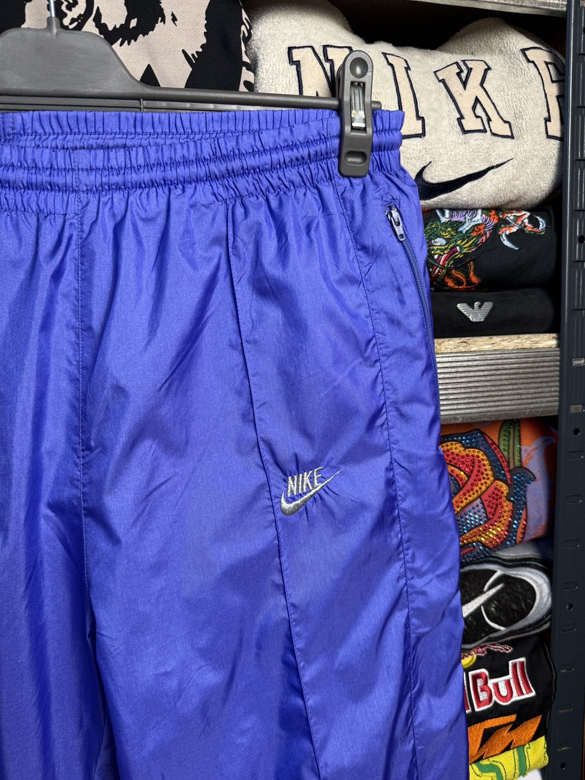 Nike Vintage 90s Nike Purple Nylon Jogger Pants M Size US 34 / EU 50 - 3 Thumbnail