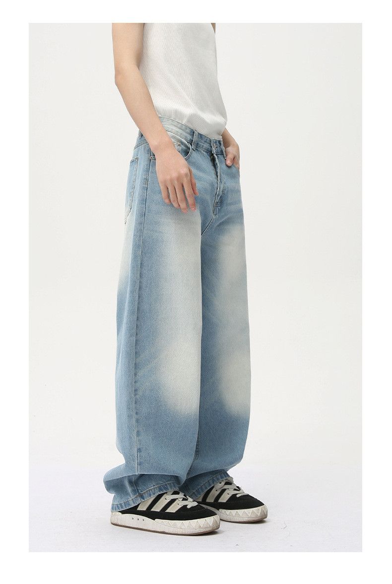 Japanese Brand × Jean Japanese distressed wide-leg scimitar all-match washed jeans Size US 32 / EU 48 - 4 Thumbnail