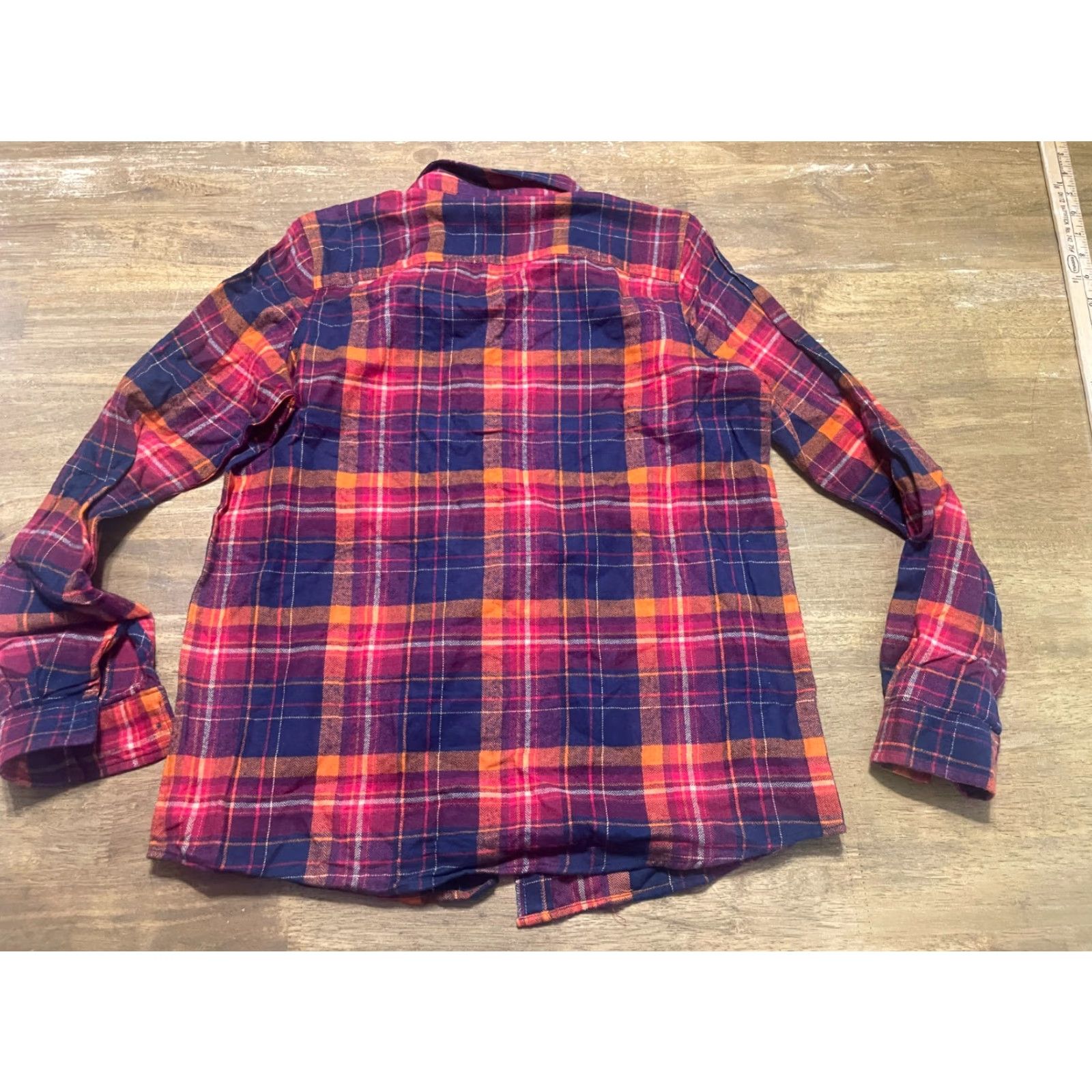 Vintage VINTAGE? No. Naturals Reflections Shirt, Women's Size Small, Red Blue, Plaid, Button Up Size S / US 4 / IT 40 - 2 Thumbnail