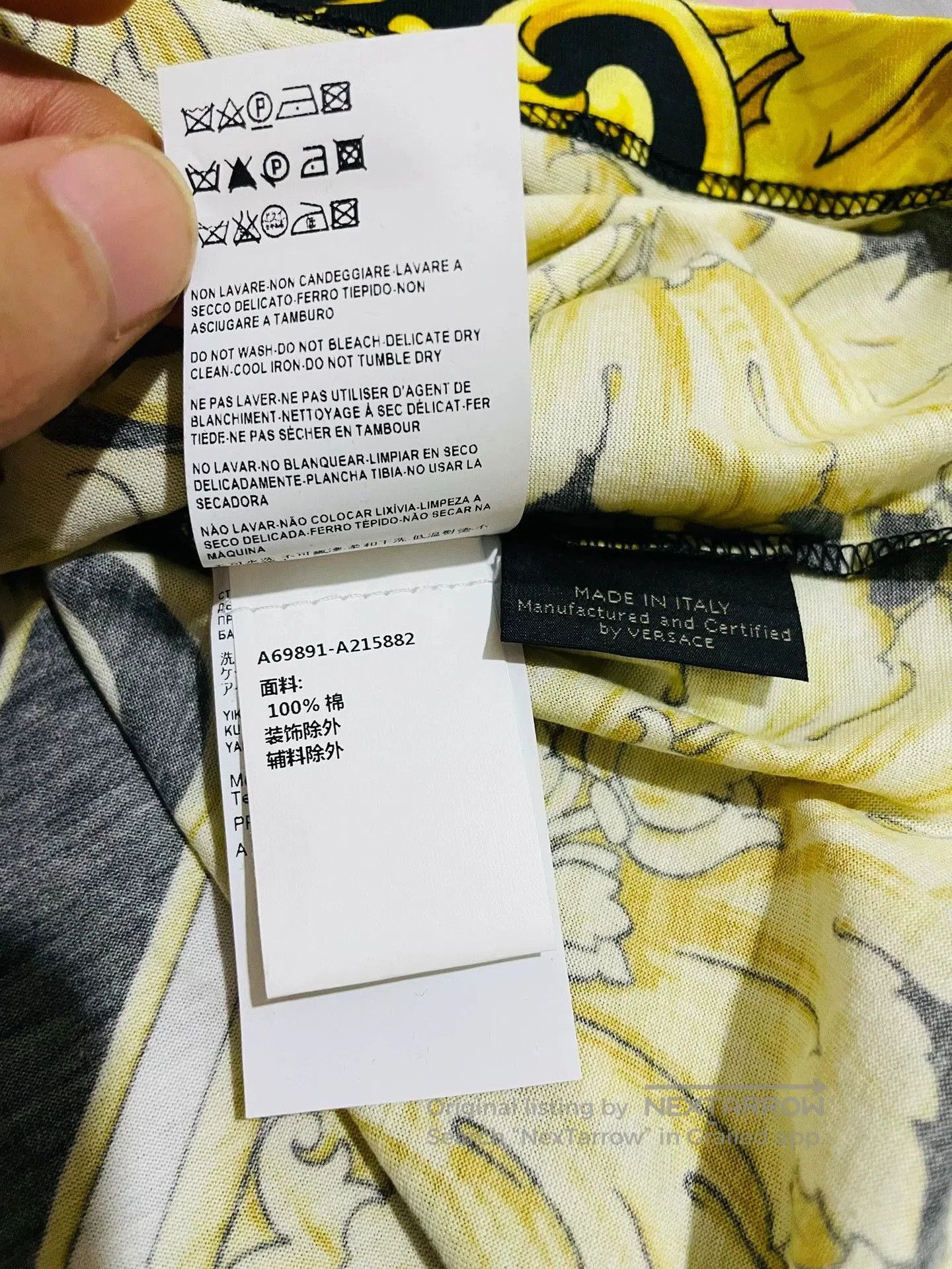 Versace Versace Baroque Graffiti Short Sleeve T-shirt. Size US L / EU 52-54 / 3 - 8 Thumbnail