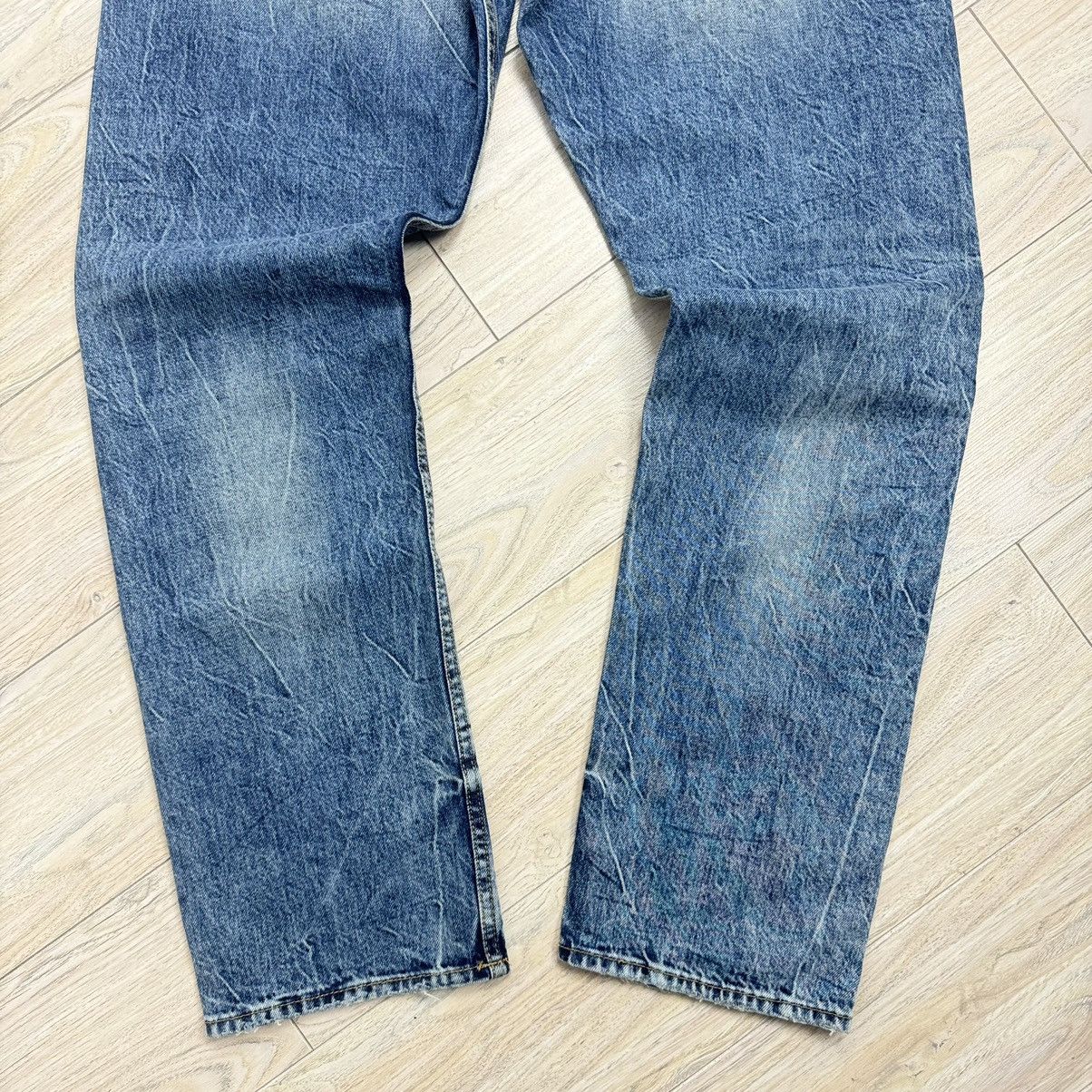 Designer Rare Guess Distressed Slim Italian Selvedge Denim Jeans Size US 38 / EU 54 - 15 Thumbnail