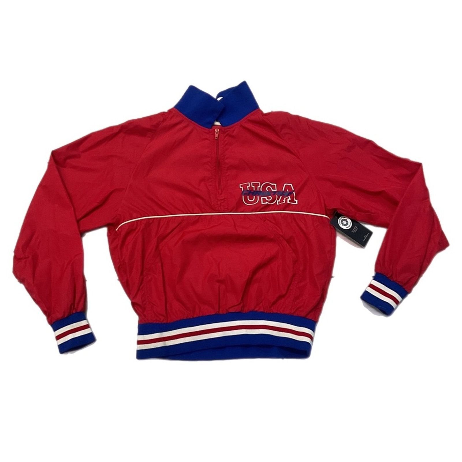 Vintage Vintage USA Track Windbreaker Jacket Size US XL / EU 56 / 4 - 1 Thumbnail