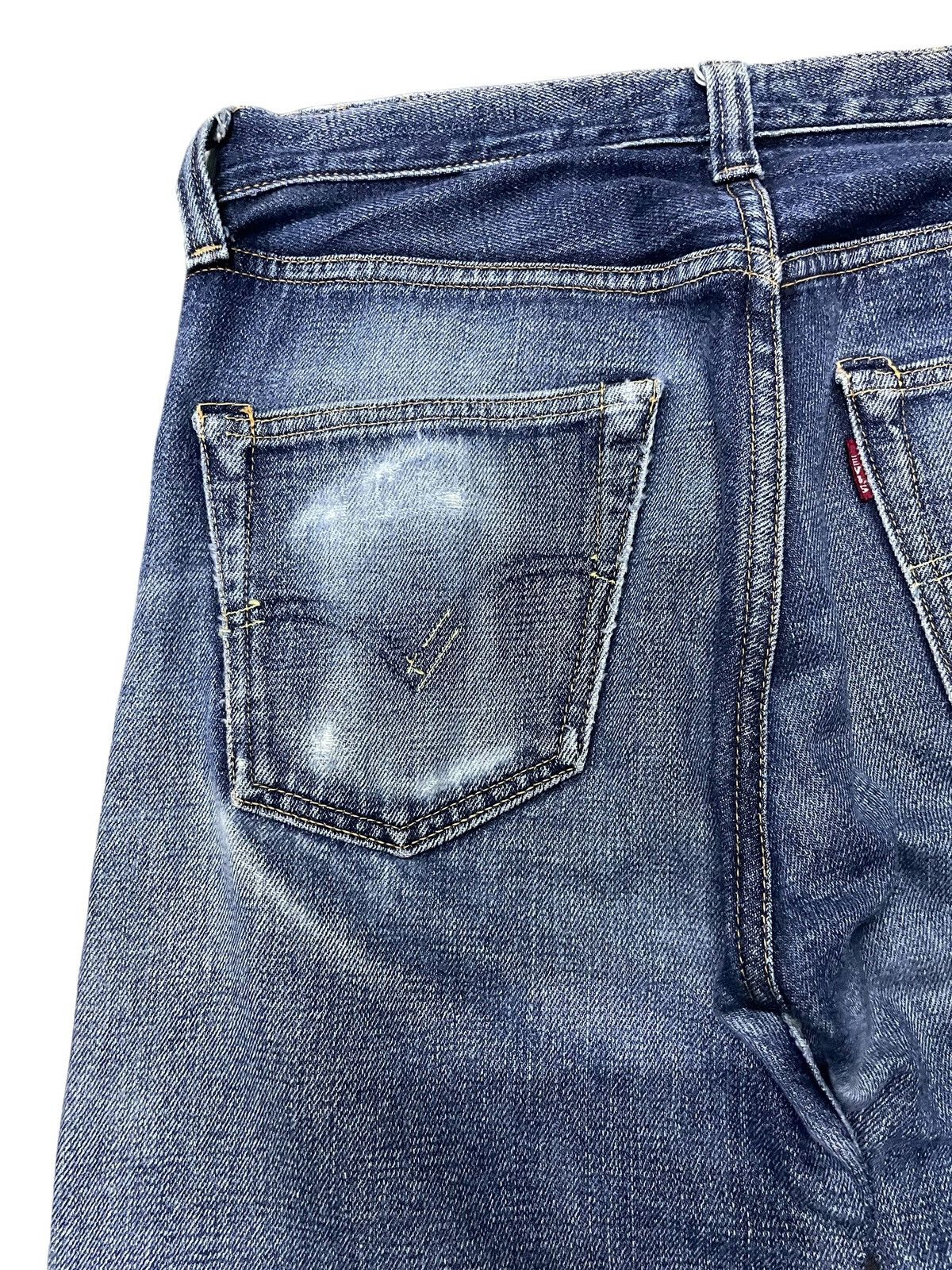 Levi's × Vintage Vintage Levis 505 Big E Selvedge Distressed Jeans Size US 30 / EU 46 - 14 Thumbnail