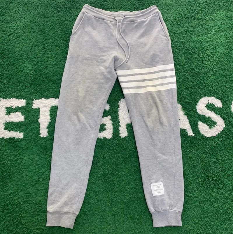 Thom Browne Thom Browne Gray Cotton Casual Pants 0089 Size US 32 / EU 48 - 1 Thumbnail