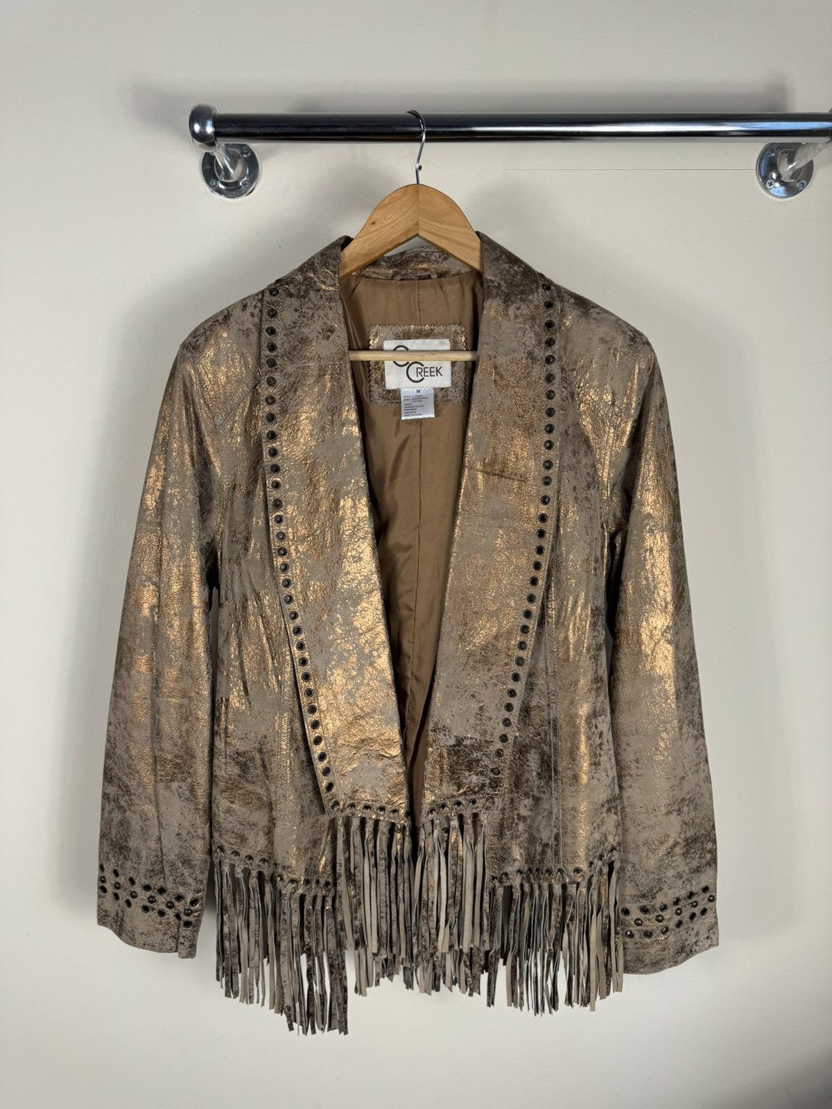 Other Cripple Creek Women's Leather Western Suede Fringe Jacket Size M / US 6-8 / IT 42-44 - 1 Thumbnail