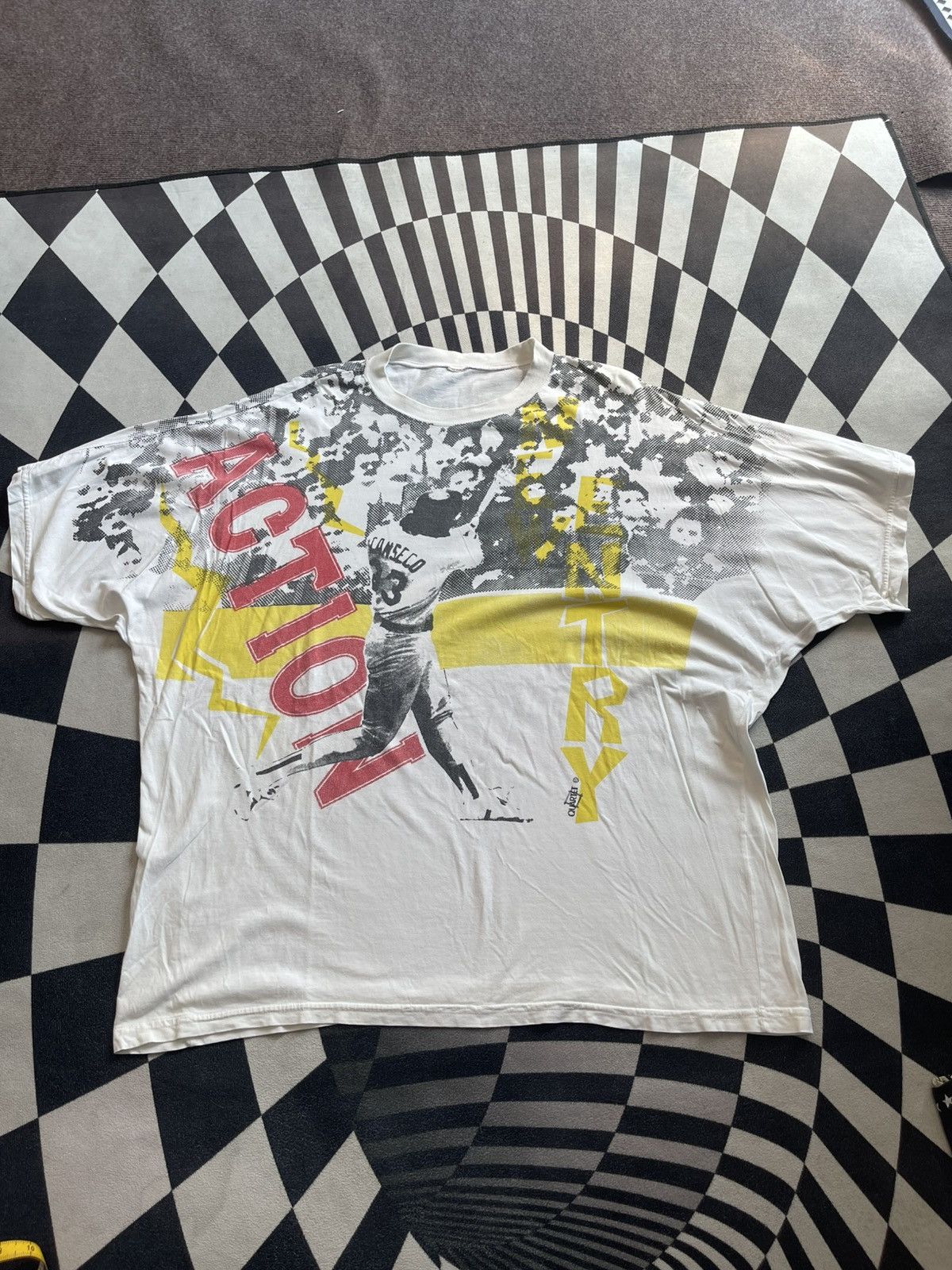 MLB Vintage 90s Jose Canseco Oakland Athletics AOP Tee Big Size Size US XXL / EU 58 / 5 - 2 Thumbnail