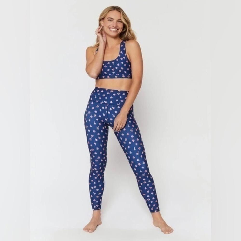 Spiritual Gangster floral legging and bra set used!