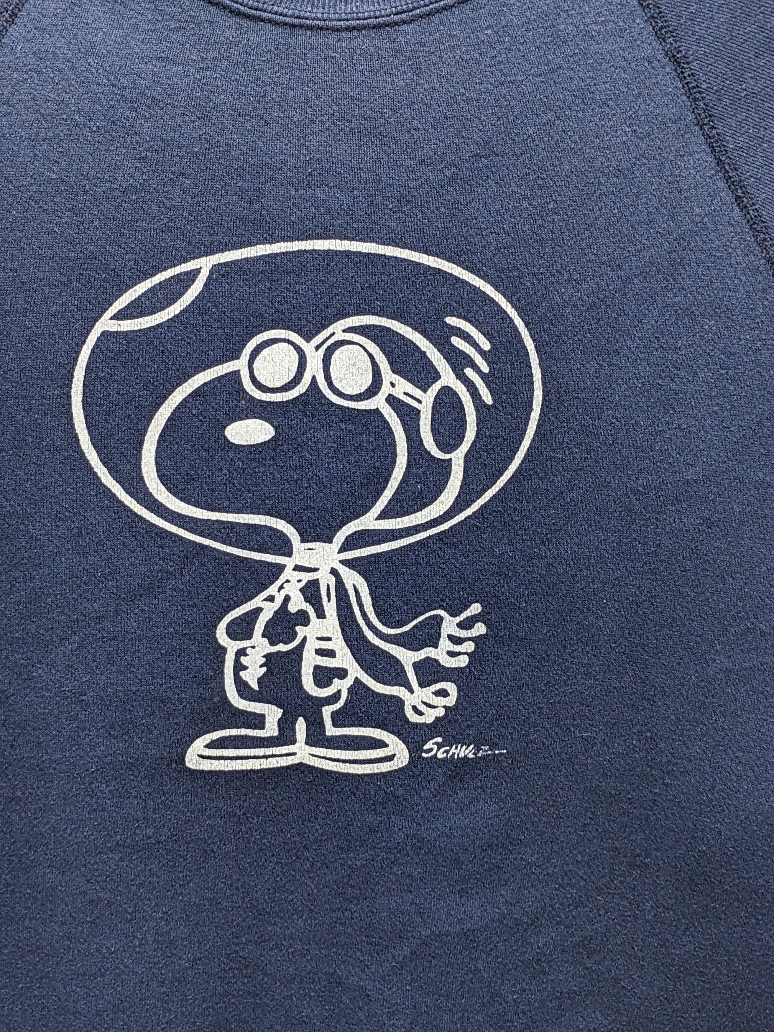 Peanuts Vintage 90s Snoopy Astronaut Flying Ace Graphic Sweatshirt Size US L / EU 52-54 / 3 - 3 Thumbnail
