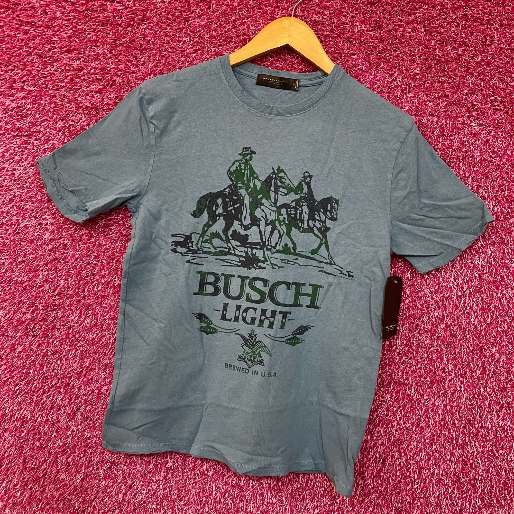 Junk Food Junk Food Clothing Busch Light Vintage-Style T-Shirt Small Size S / US 4 / IT 40 - 3 Thumbnail
