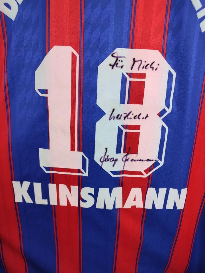 Adidas 1995/97 FC Bayern Munich Munchen #18 KLINSMANN signature Size US L / EU 52-54 / 3 - 8 Thumbnail