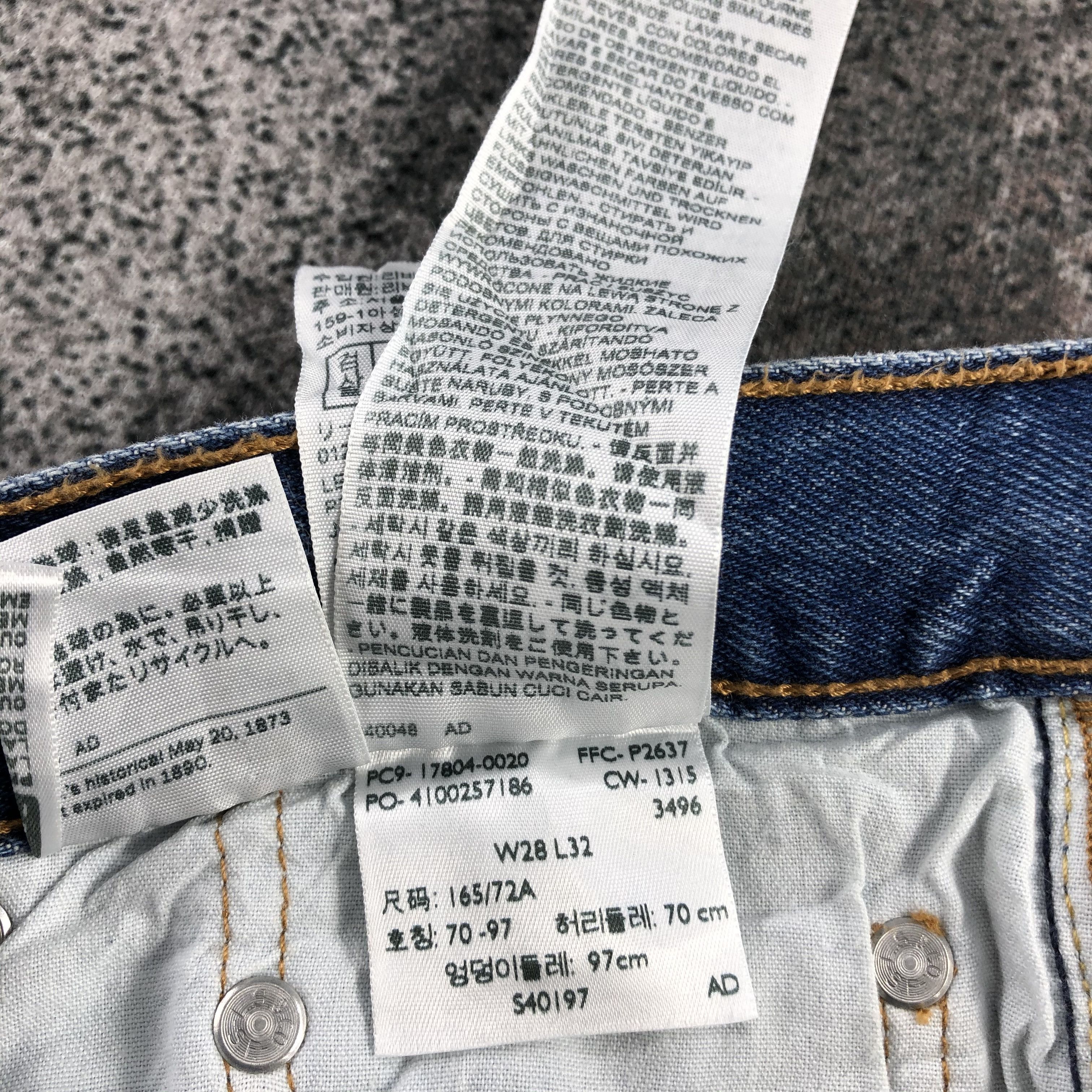 Levi's Levis 501 Jeans Distressed Denim KJ1012 Size US 28 / EU 44 - 13 Thumbnail