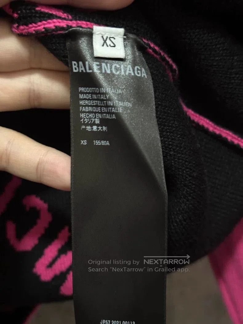 Balenciaga Balenciaga Logo Knit Sweater Pink XS. Size US XS / EU 42 / 0 - 3 Thumbnail