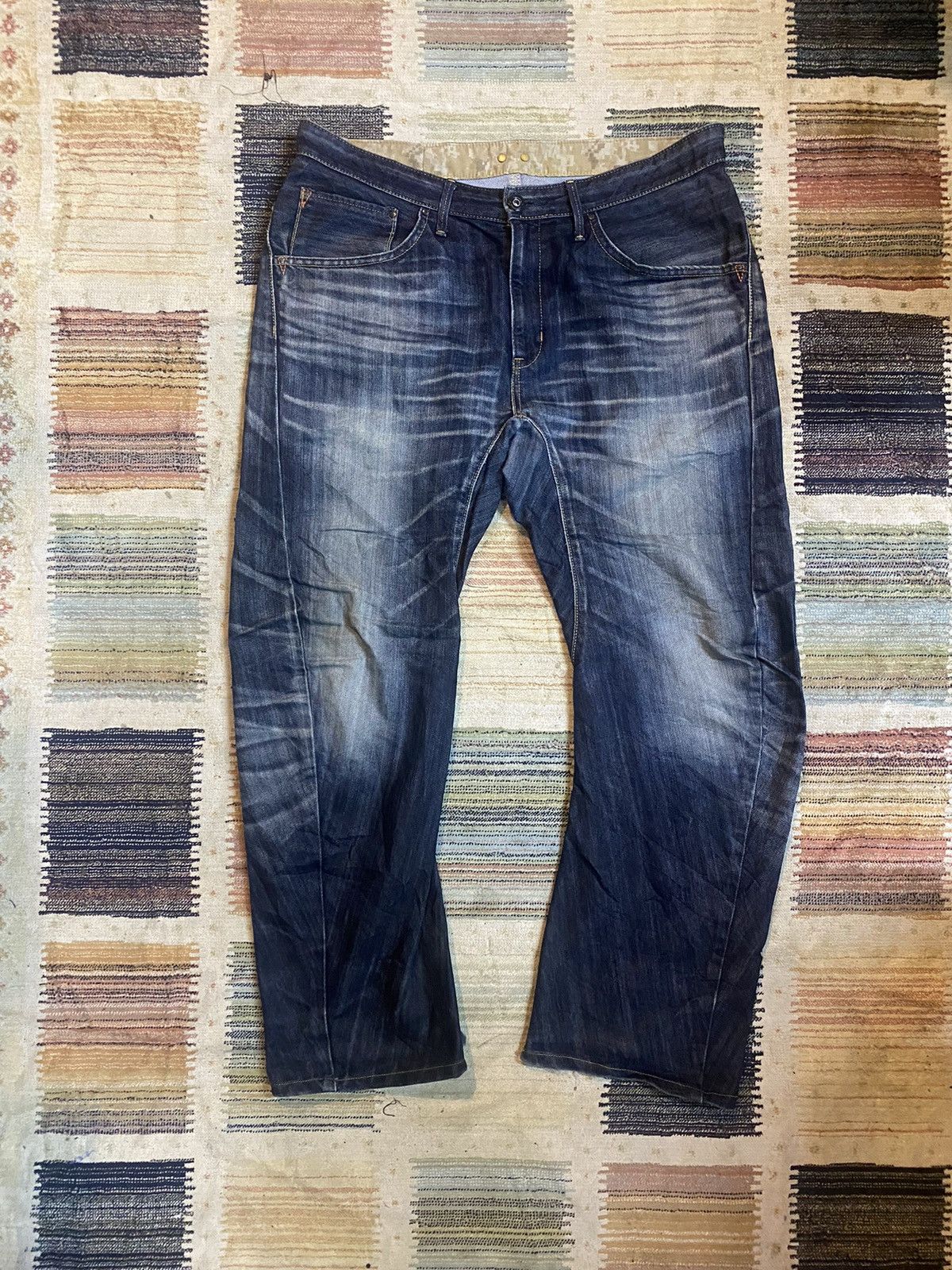 Edwin × Japanese Brand × Vintage 🇯🇵Vintage Distressed Edwin Pants Size US 38 / EU 54 - 1 Thumbnail