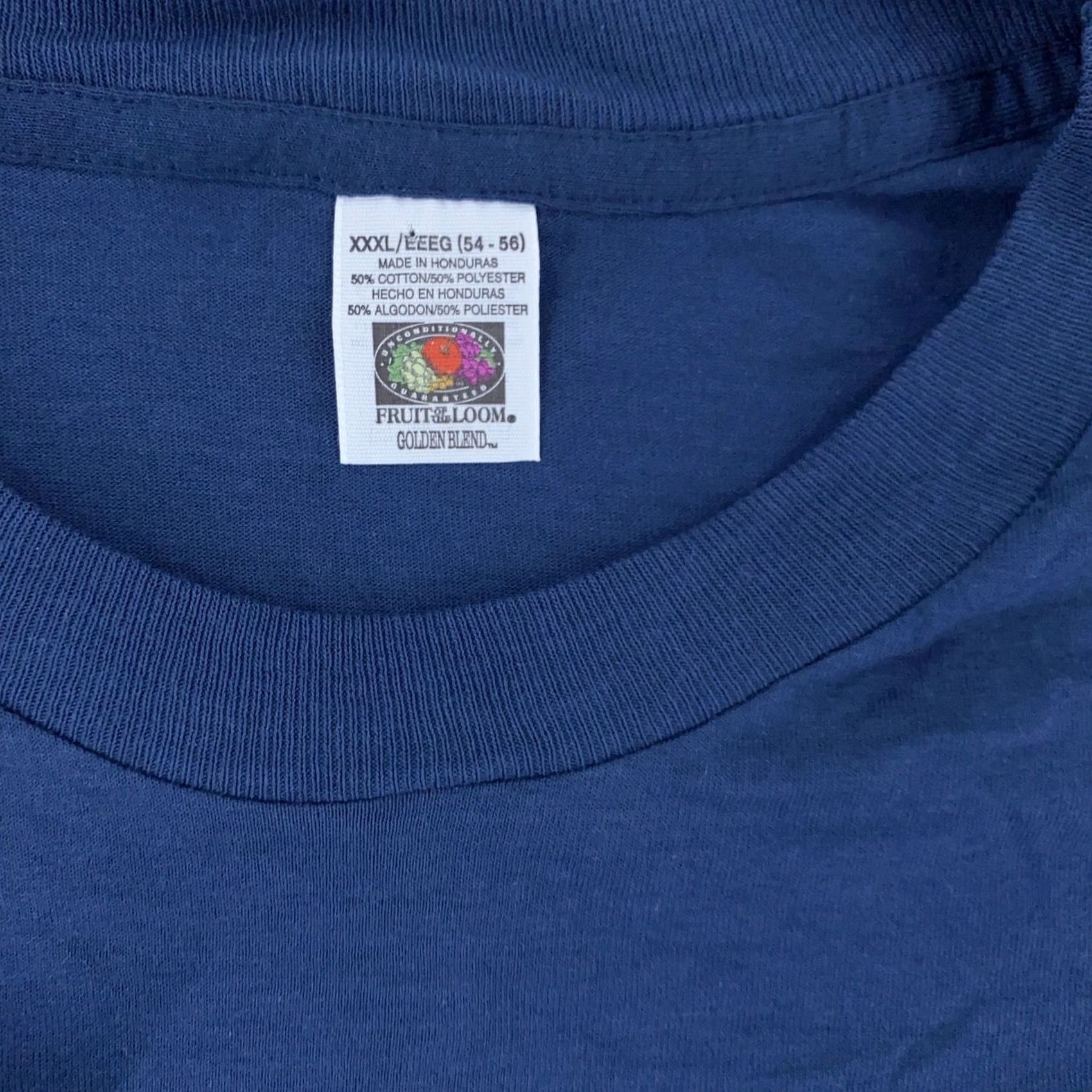 Fruit Of The Loom Vintage Fruit of the Loom Blank Pocket Tee Shirt Mens 2XL/3XL Blue Cotton Blend Shirt Mens 2XL Blue Solid Pocket Tee Shirt Size US XXL / EU 58 / 5 - 7 Thumbnail