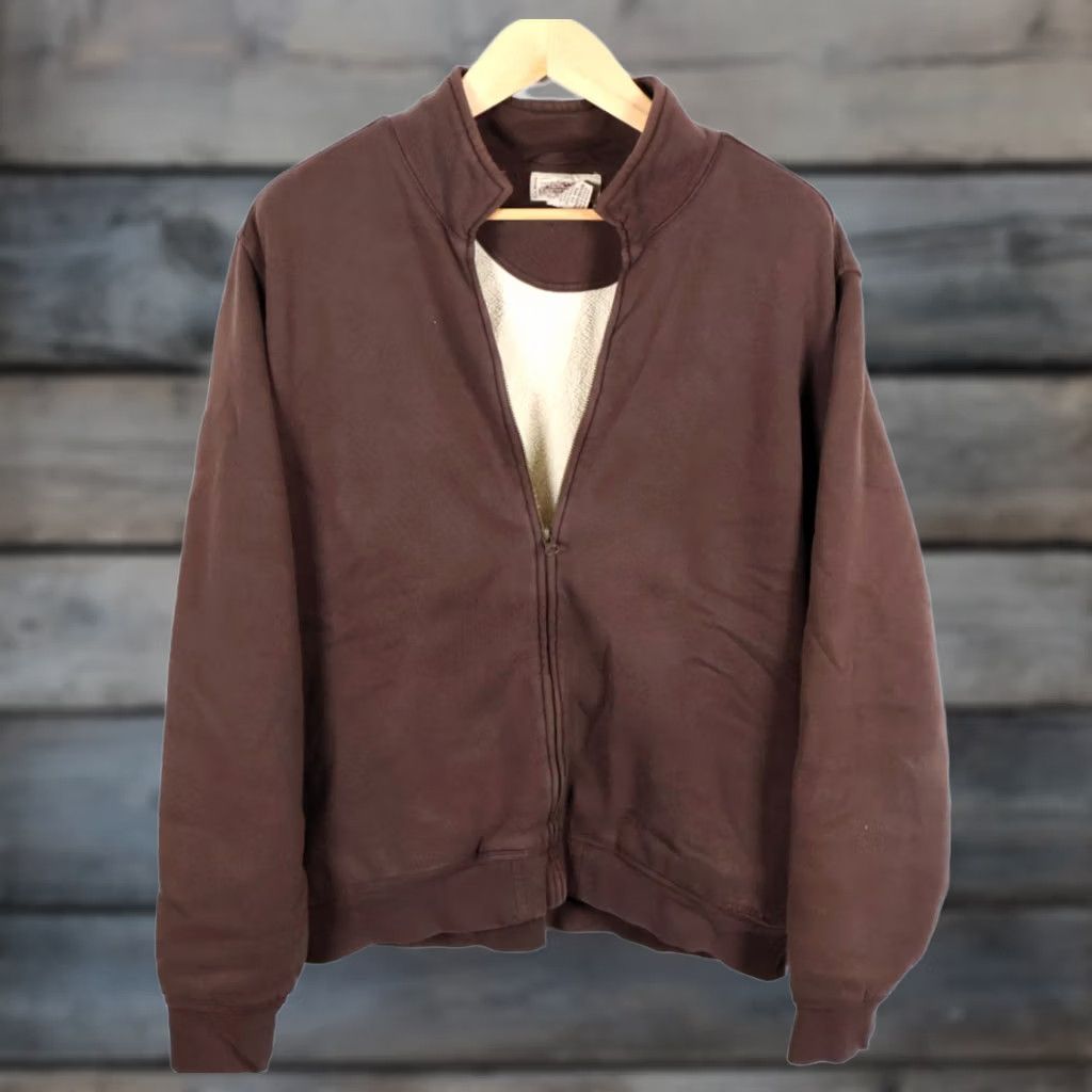 Vintage L.L. Bean Shirt Mens L Brown Katahdin Iron Works Sherpa Sweatshirt Men Zip Size US L / EU 52-54 / 3 - 1 Thumbnail
