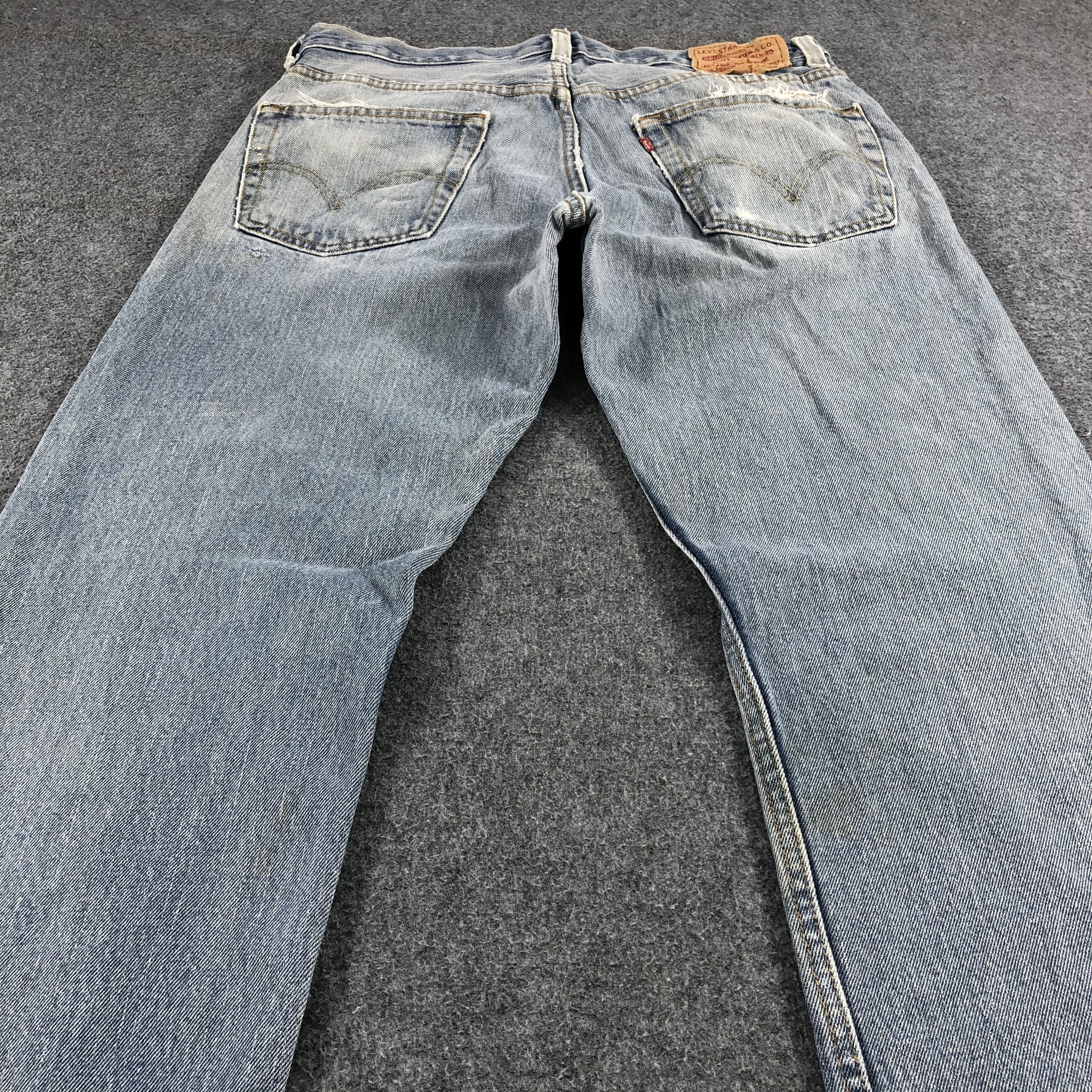 Levi's Light Wash Vintage Levis 505 Distress Jeans-J1187 Size US 34 / EU 50 - 4 Thumbnail