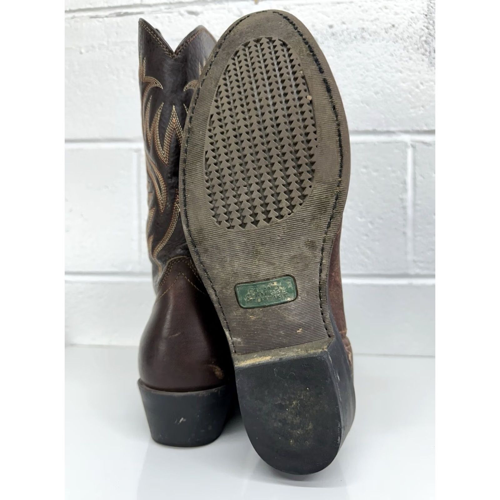 Vintage Laredo 4243 Cowboy boots Brown leather Size US 10.5 / EU 43-44 - 6 Thumbnail